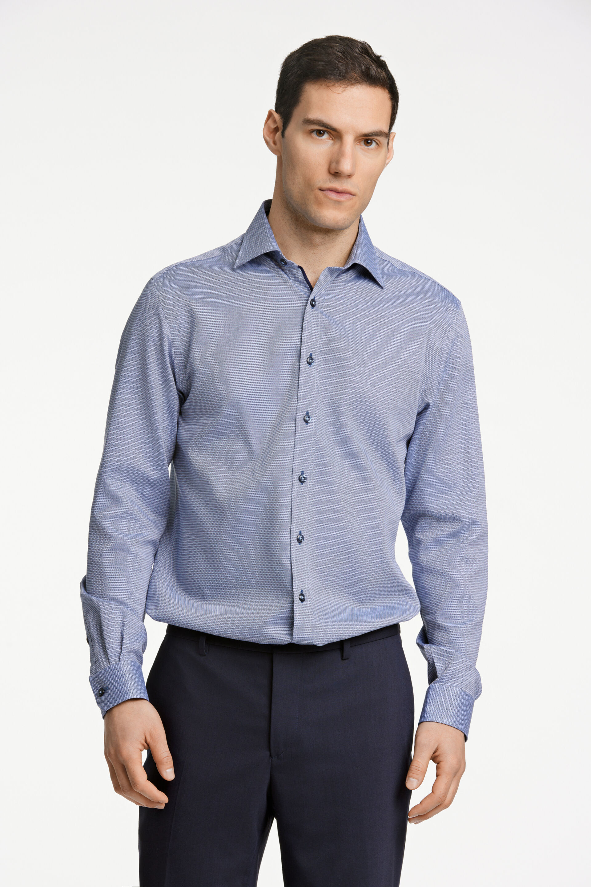 Business casual overhemd Business casual overhemd Blauw 30-242178