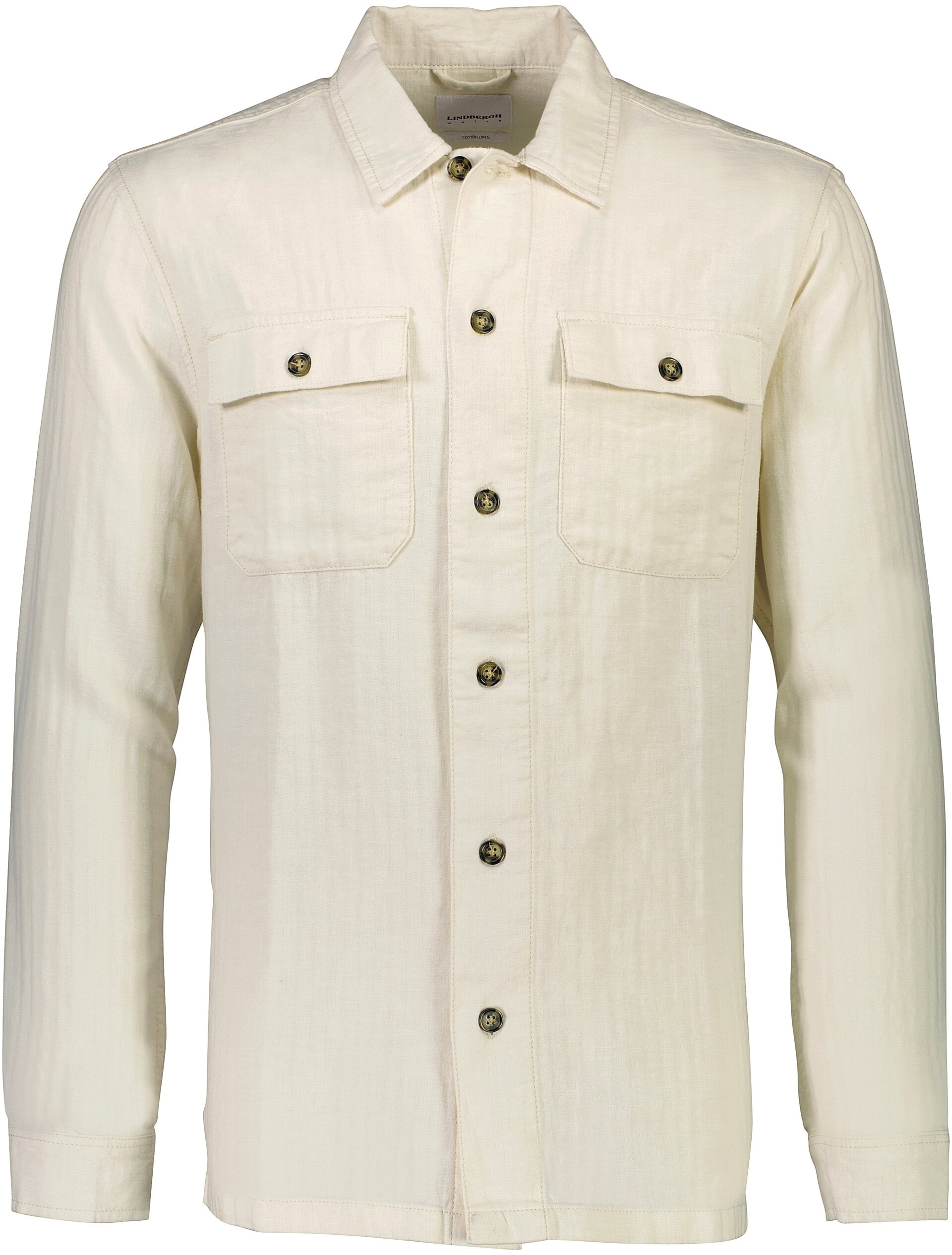 Lindbergh Linnen overhemd wit / optical white