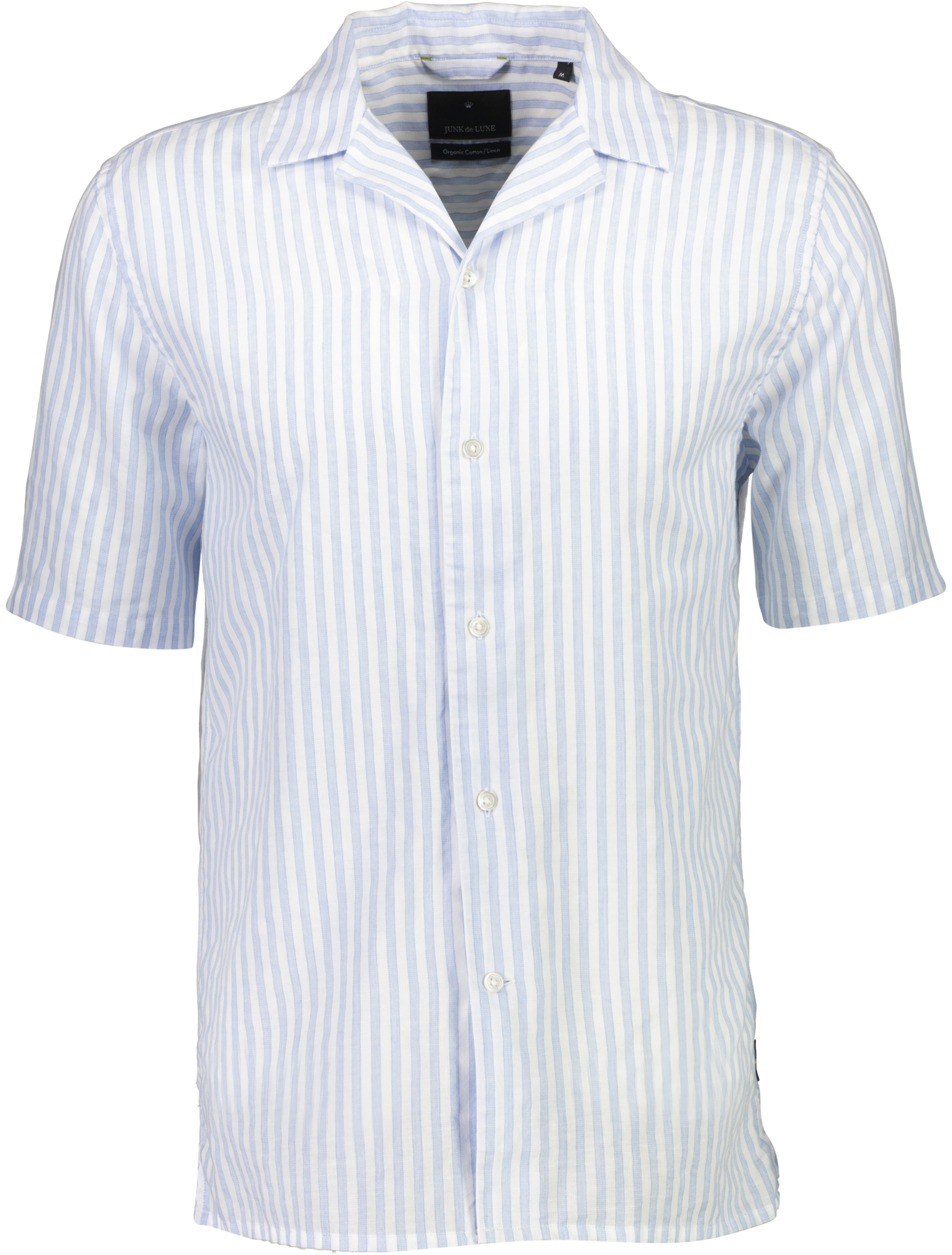 Junk de Luxe Linen shirt blue / lt blue stripe