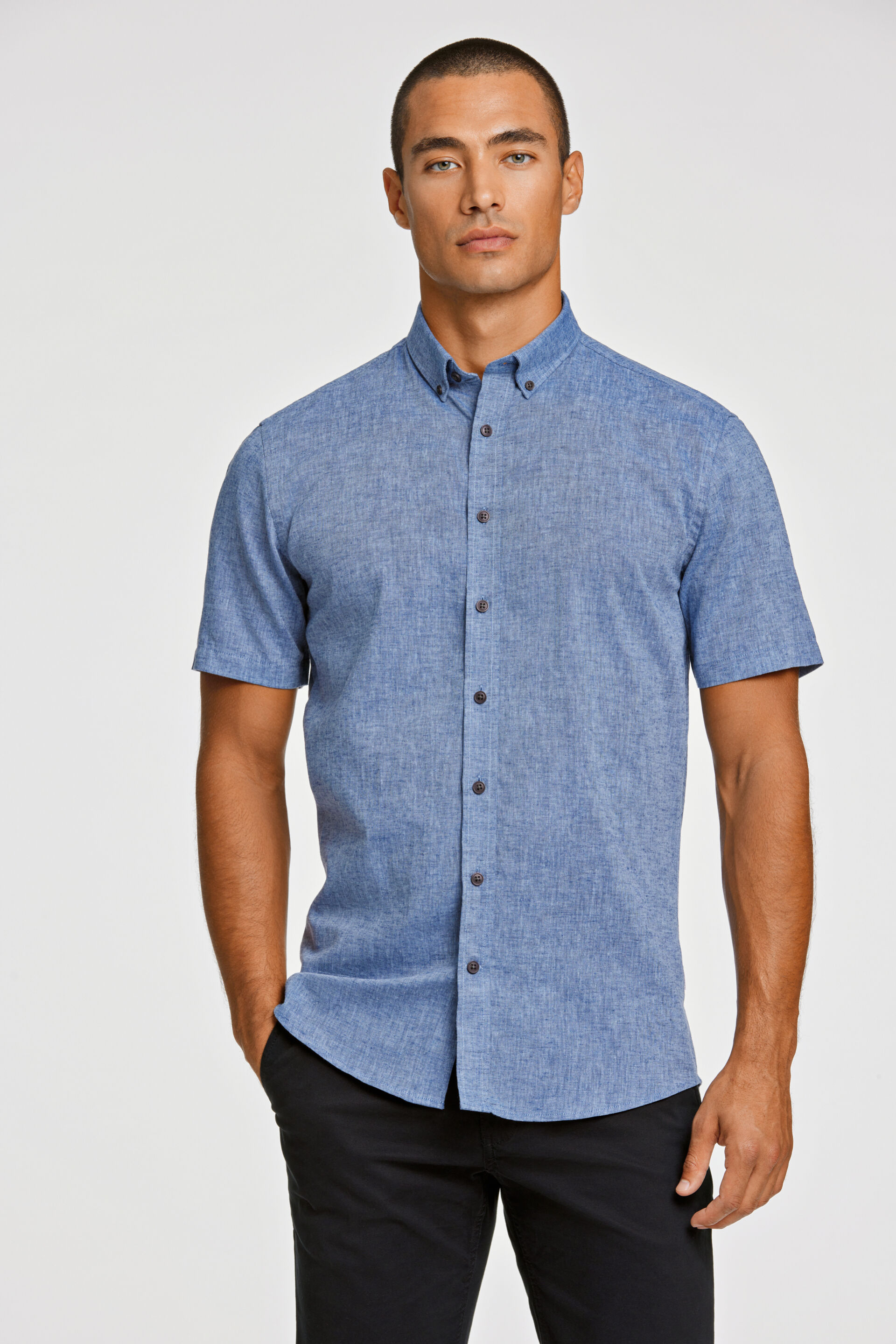 Linen shirt Linen shirt Blue 30-203345A