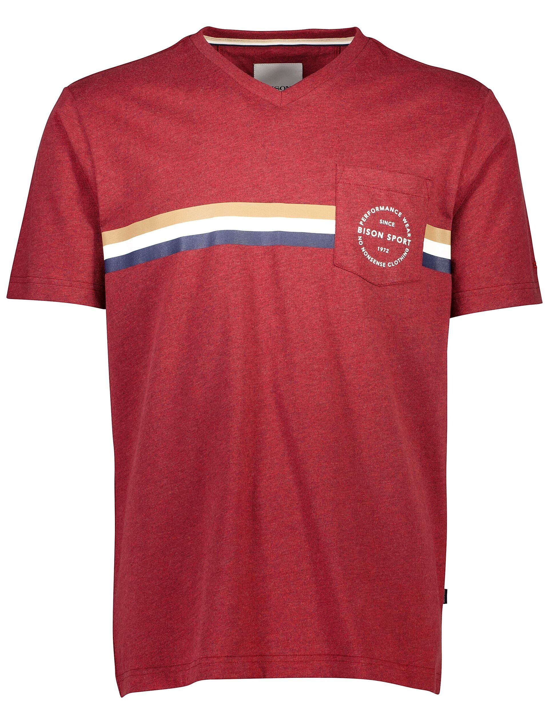 Bison  T-shirt Rød 80-400111PLUS