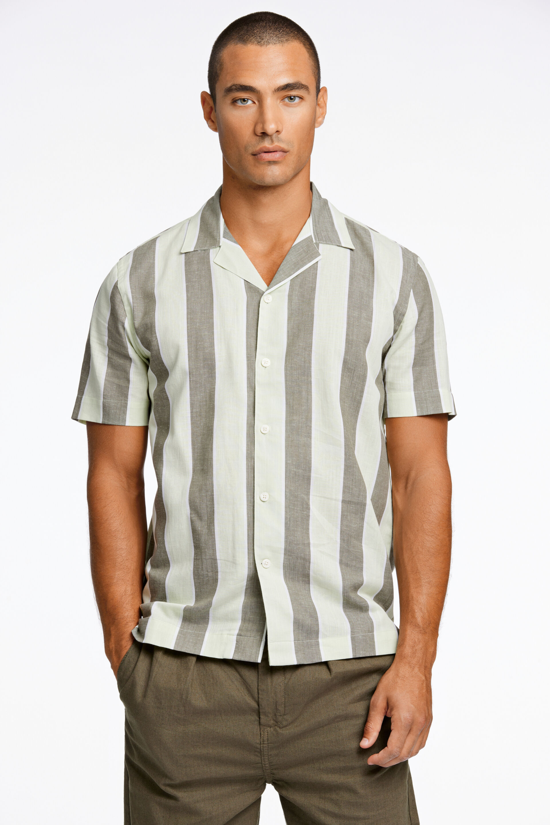 Linen shirt Linen shirt Green 30-203419