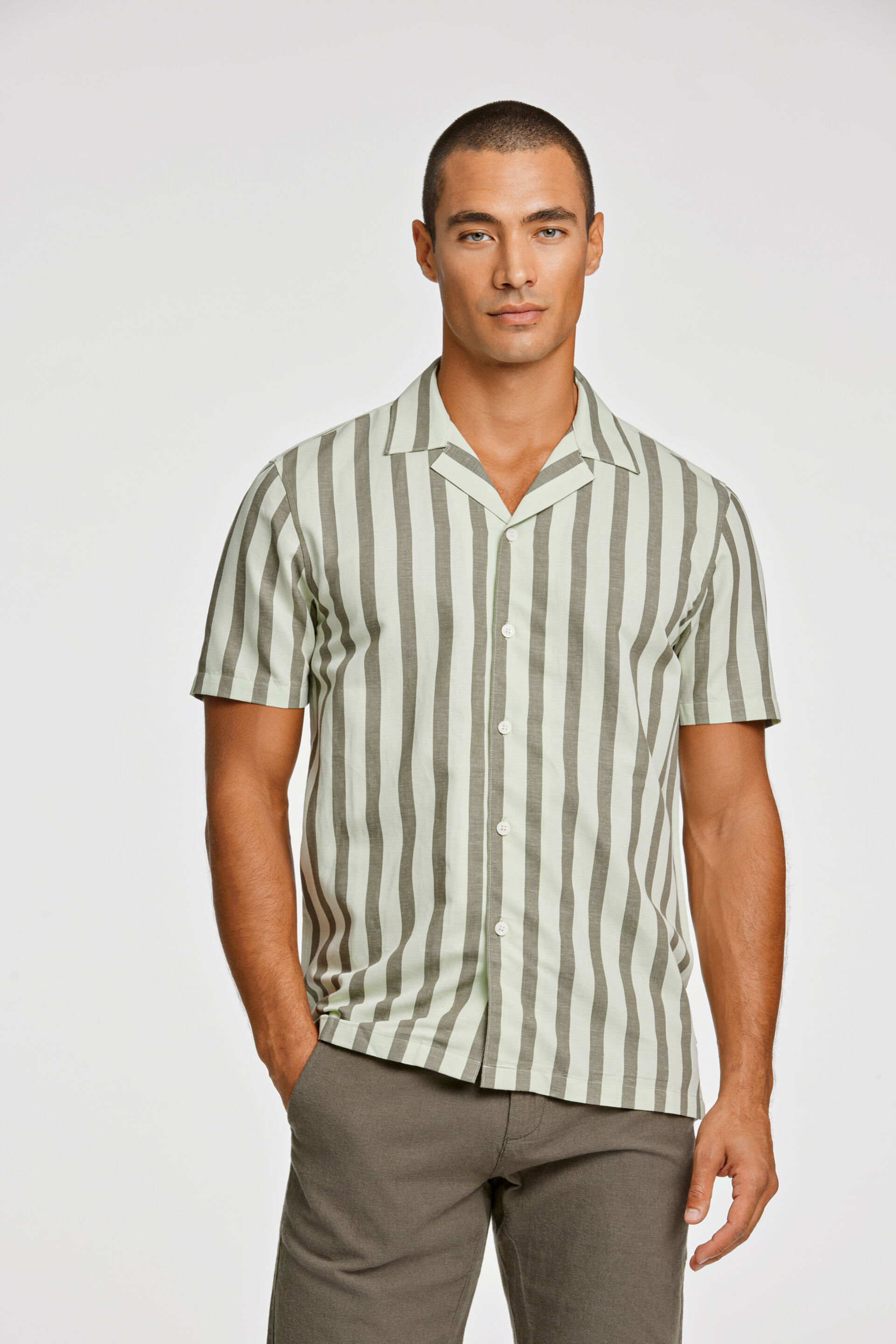 Linen shirt Linen shirt Green 30-203321