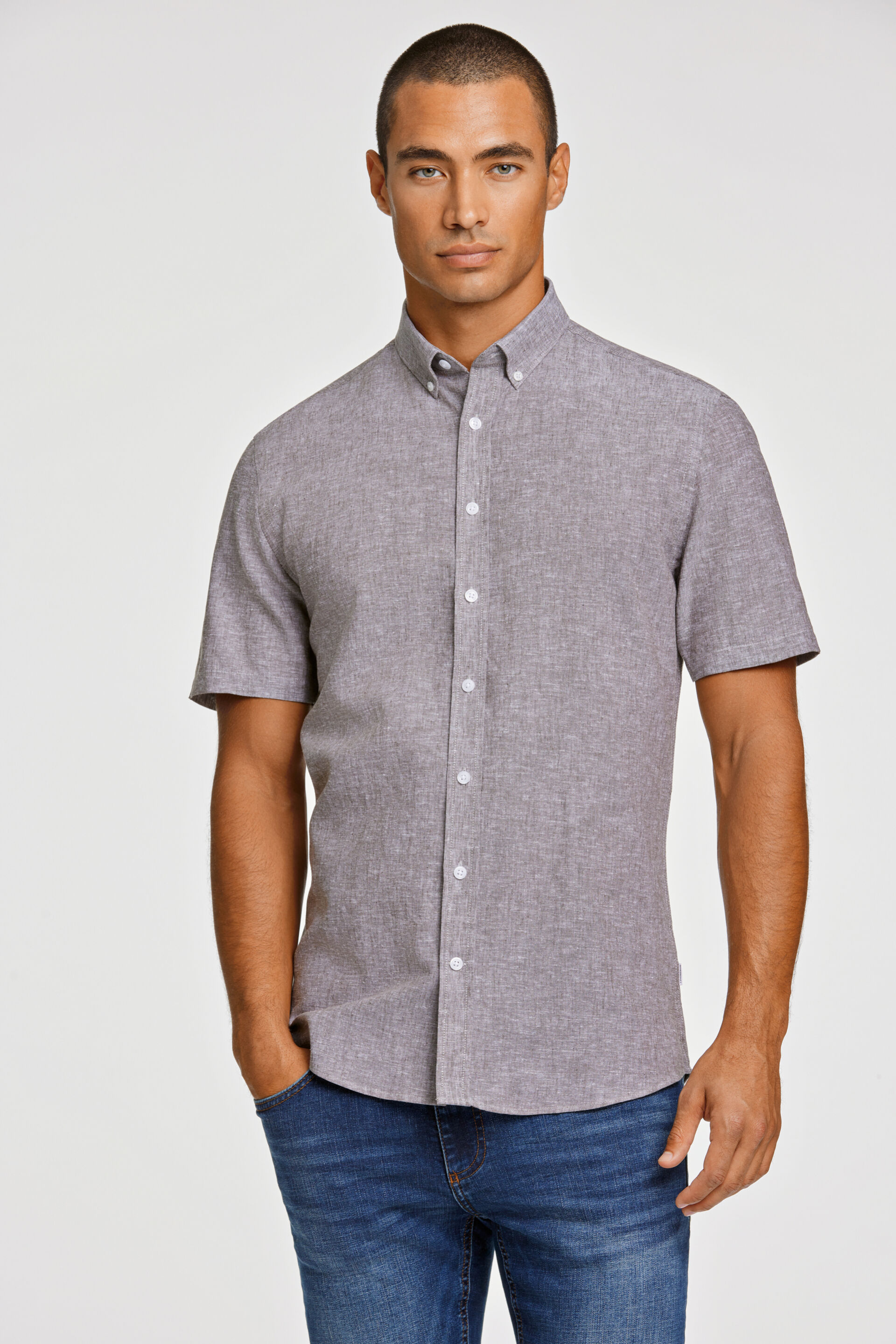 Linen shirt Linen shirt Grey 30-203345A