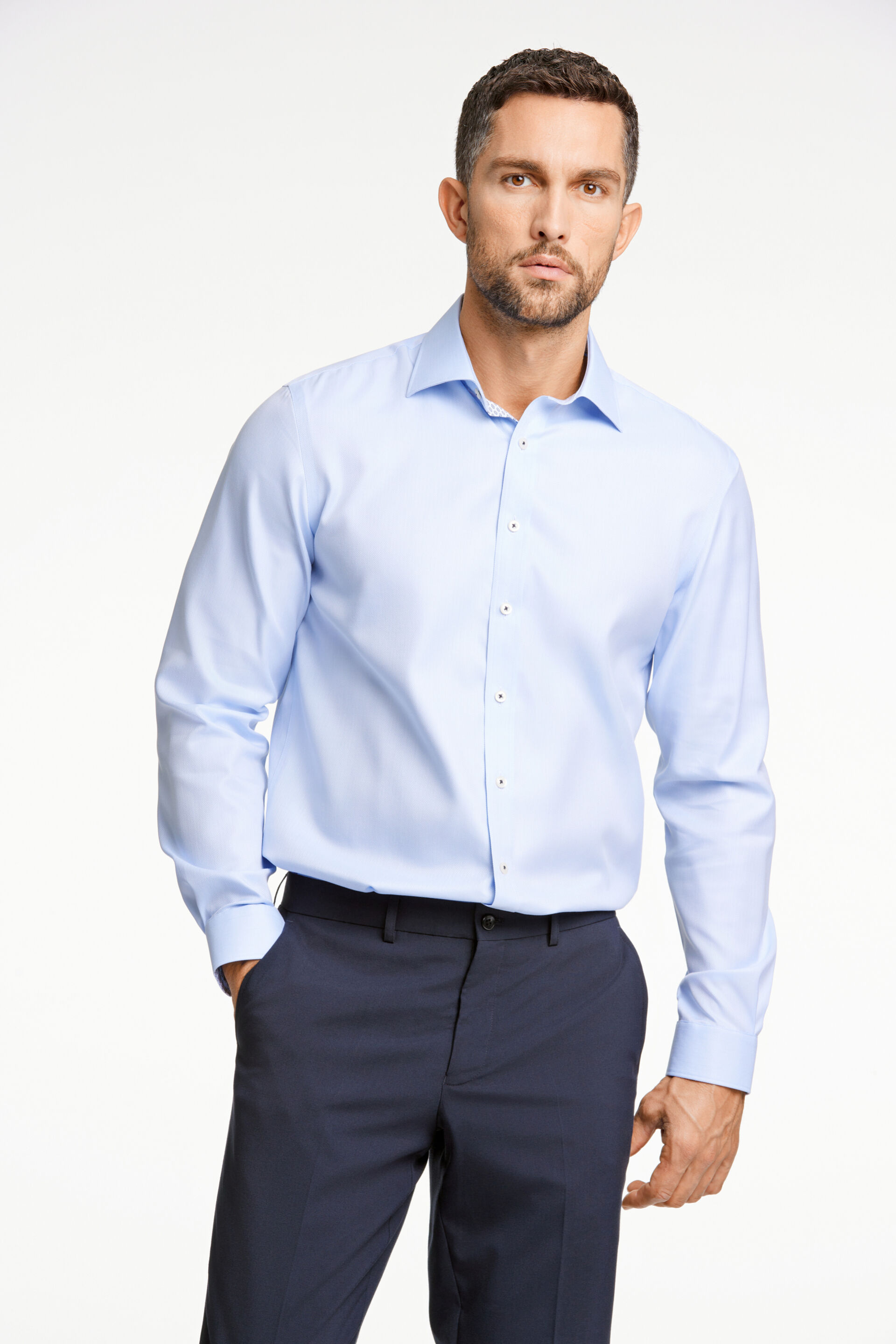 Business casual overhemd Business casual overhemd Blauw 30-242202