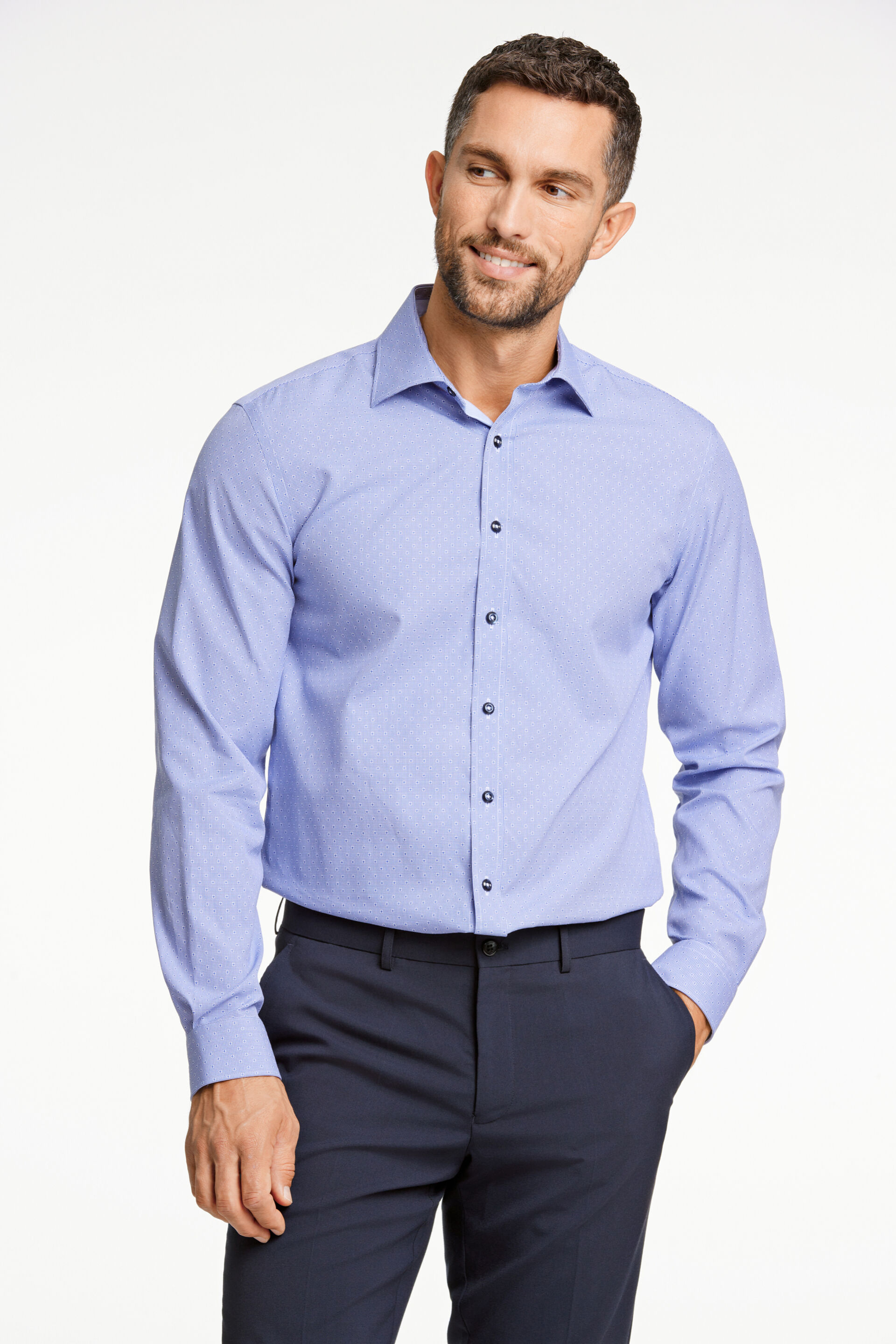 Business casual overhemd Business casual overhemd Blauw 30-242204