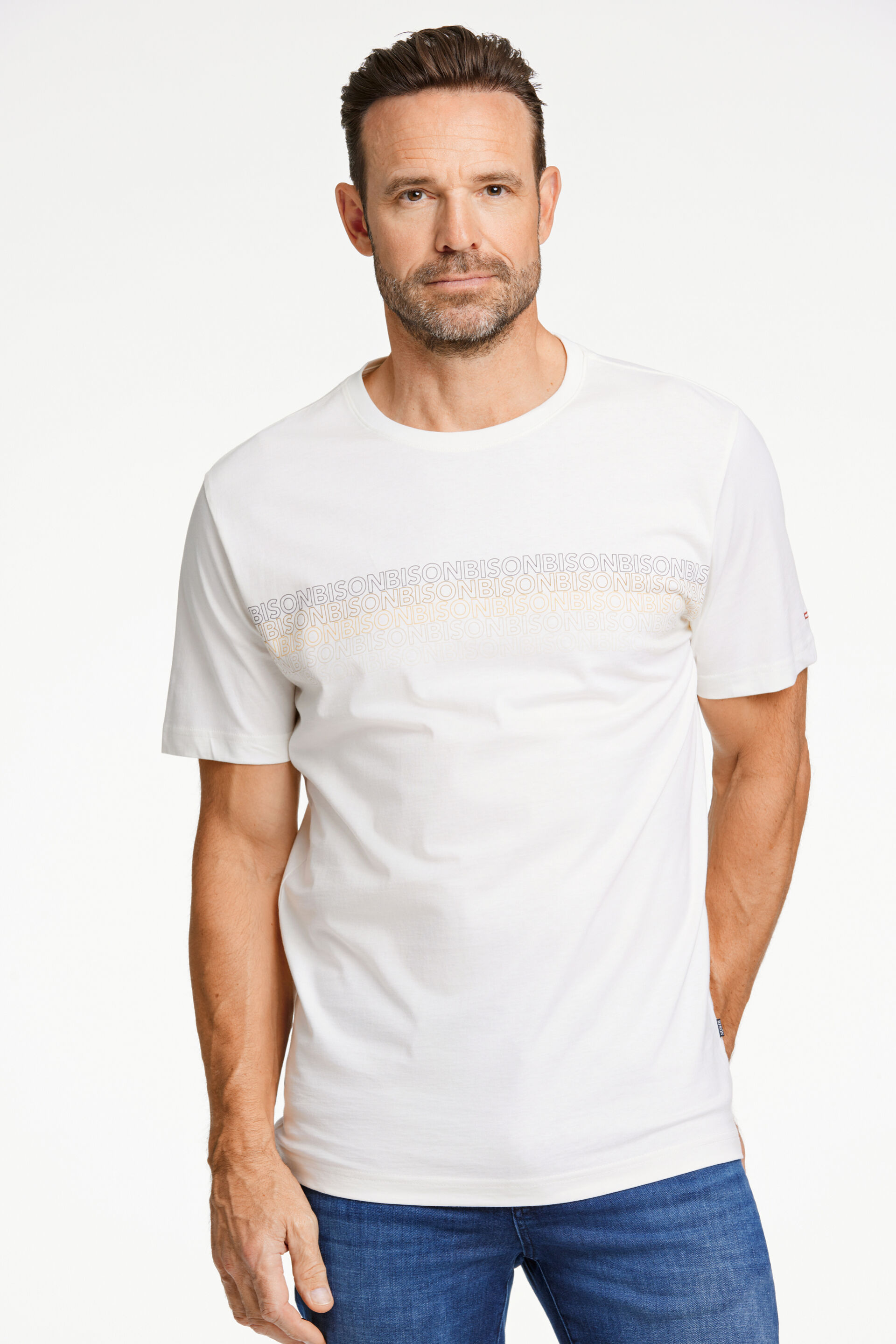 Bison  T-shirt Hvid 80-400112