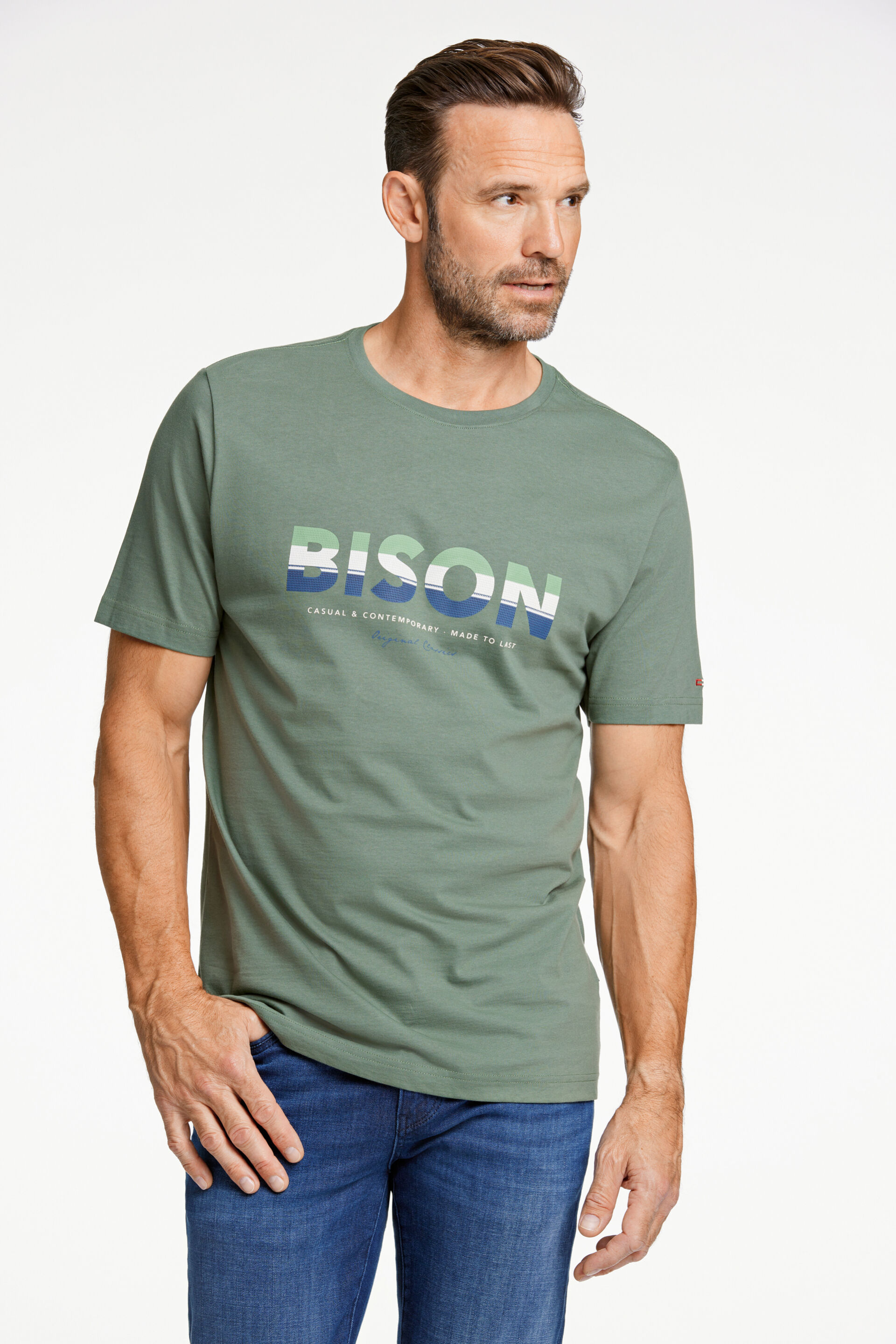 Bison  T-shirt Grøn 80-400113