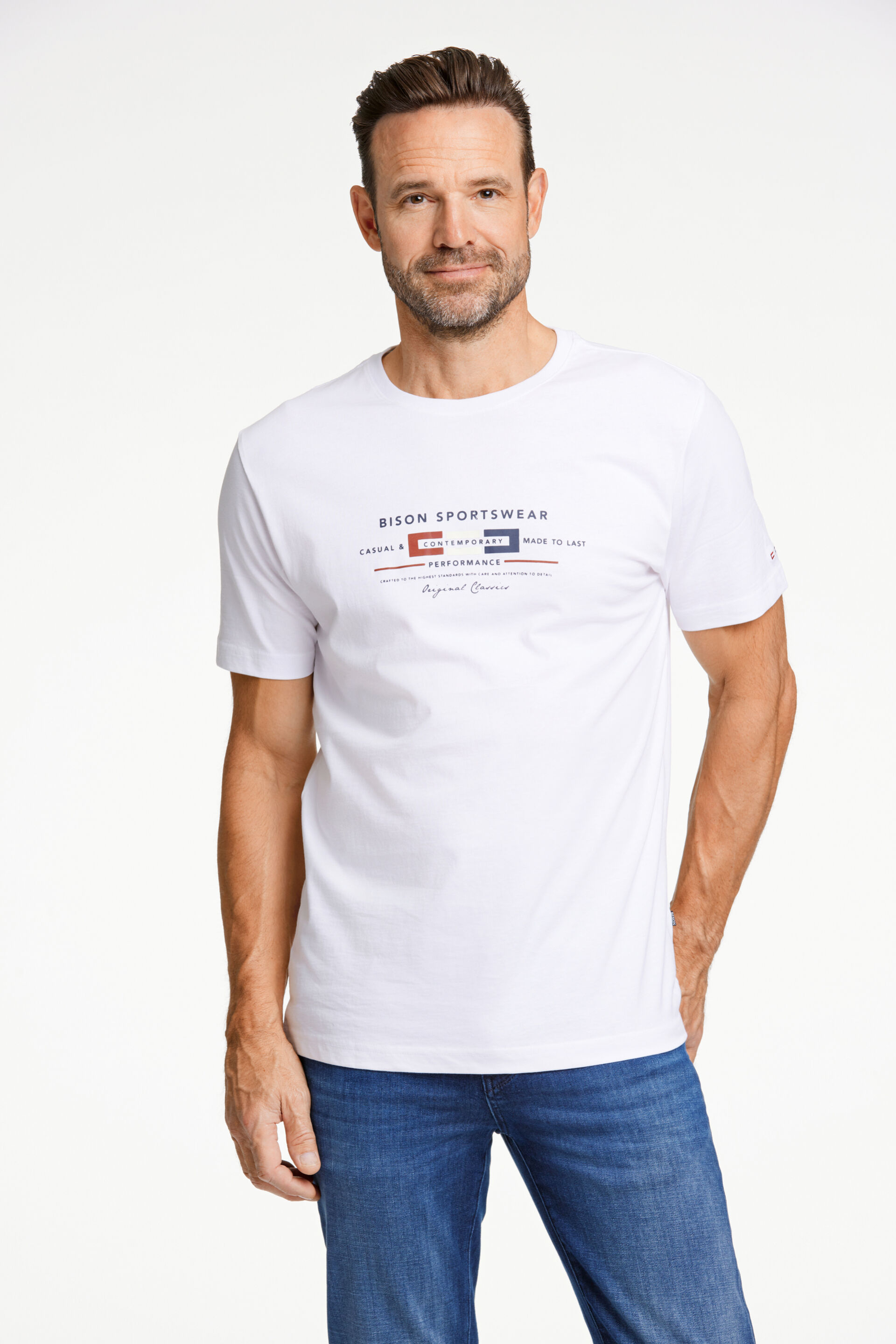 Bison  T-shirt Hvid 80-400115