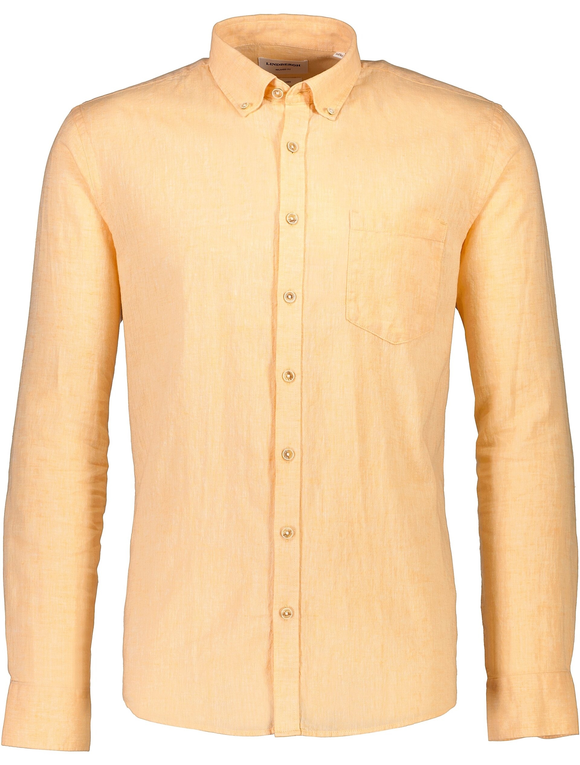 Lindbergh Linen shirt orange / lt peach