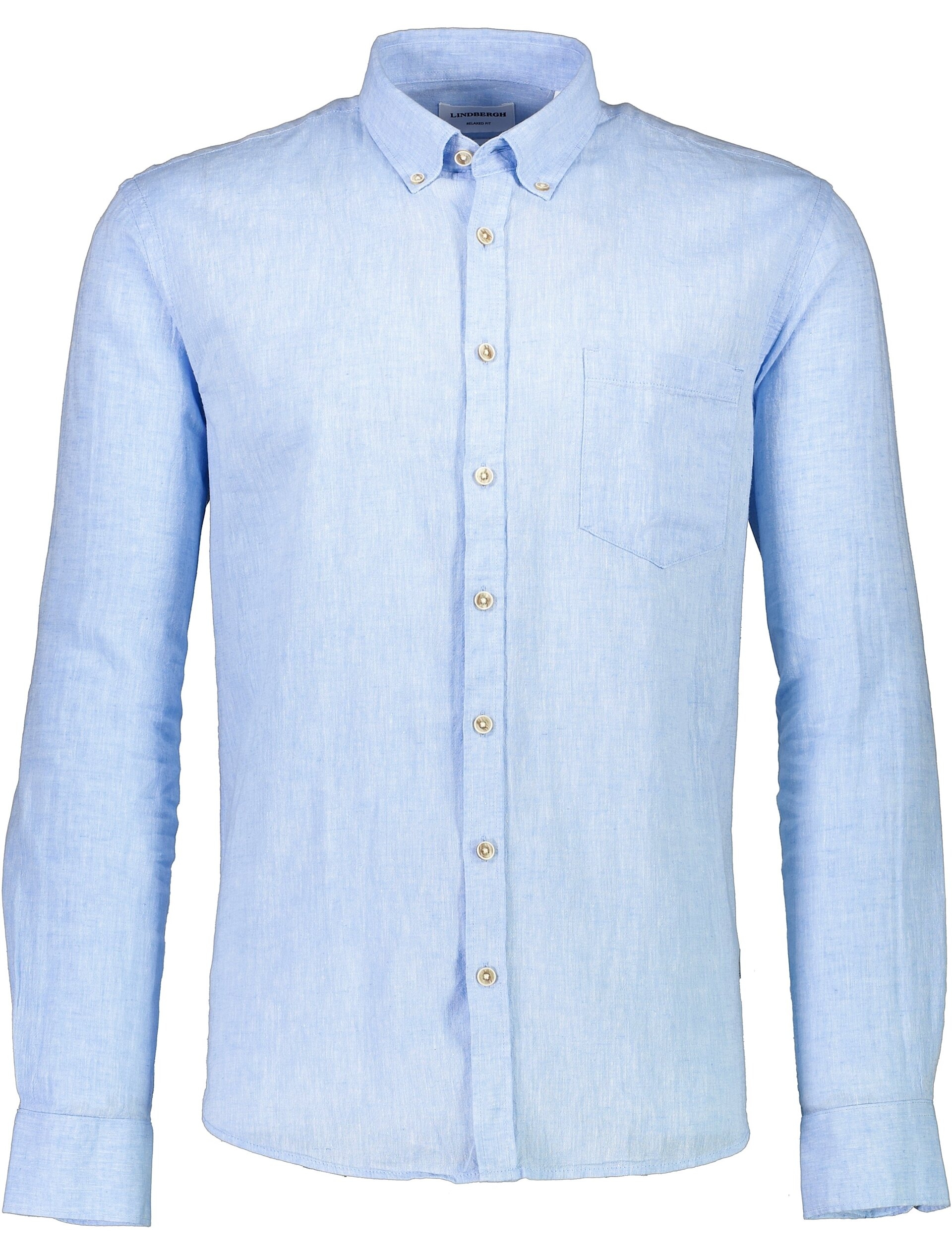Lindbergh Linen shirt blue / sky blue