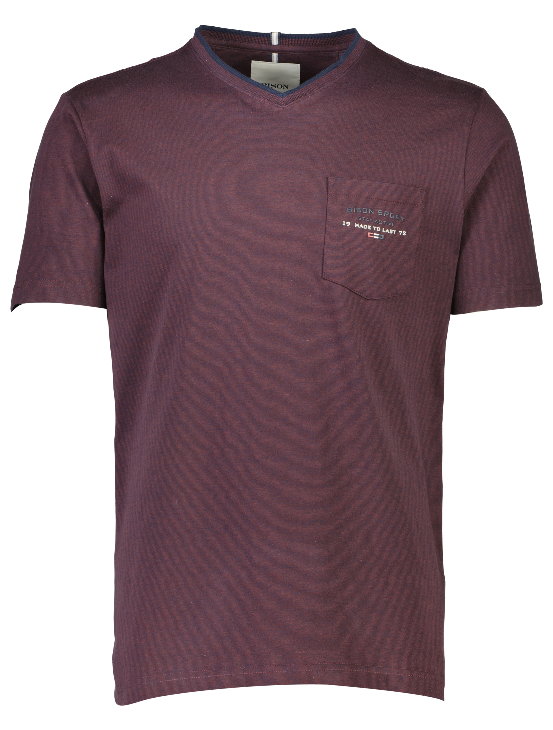 Bison T-shirt rød / burgundy