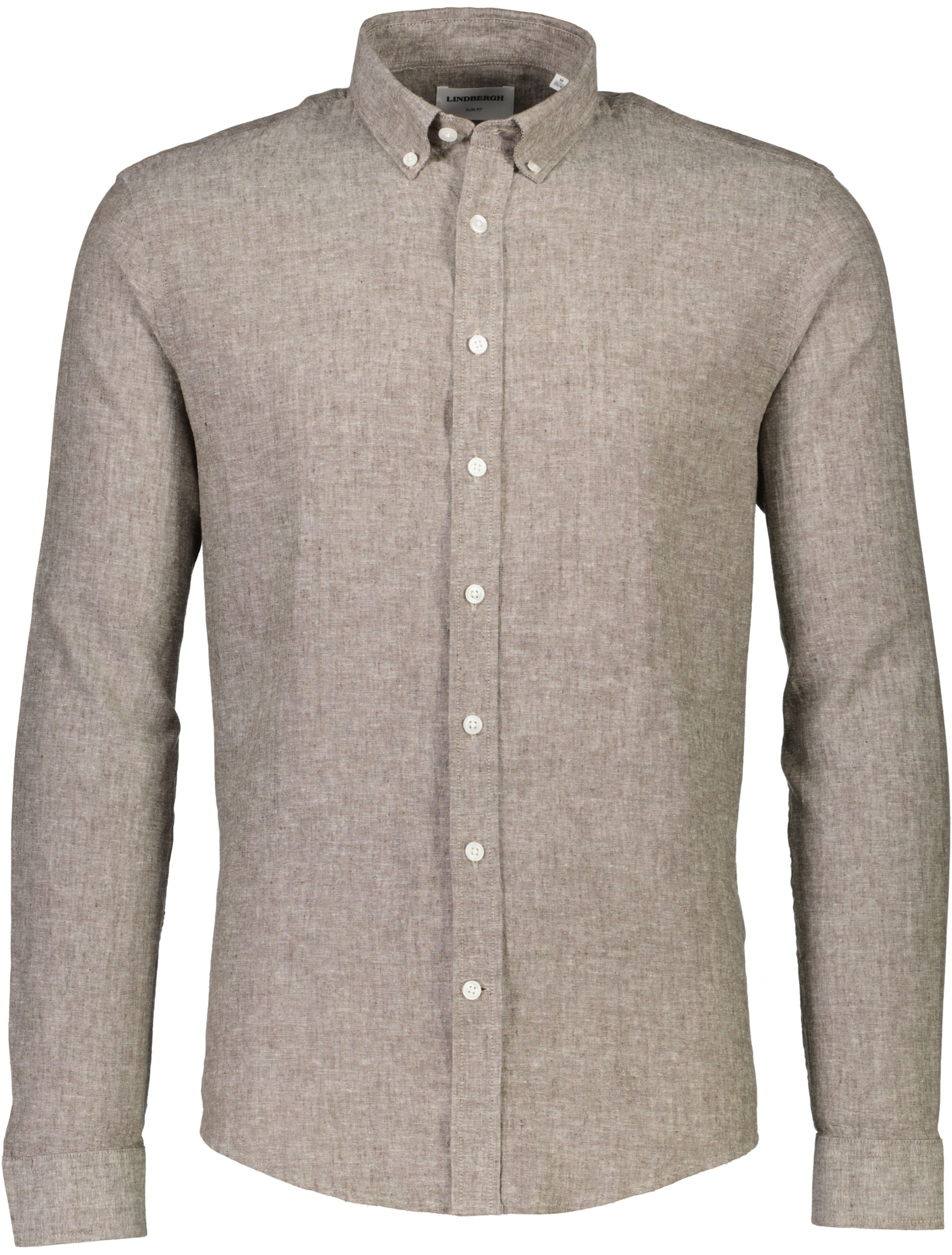 Lindbergh Linen shirt grey / dk stone