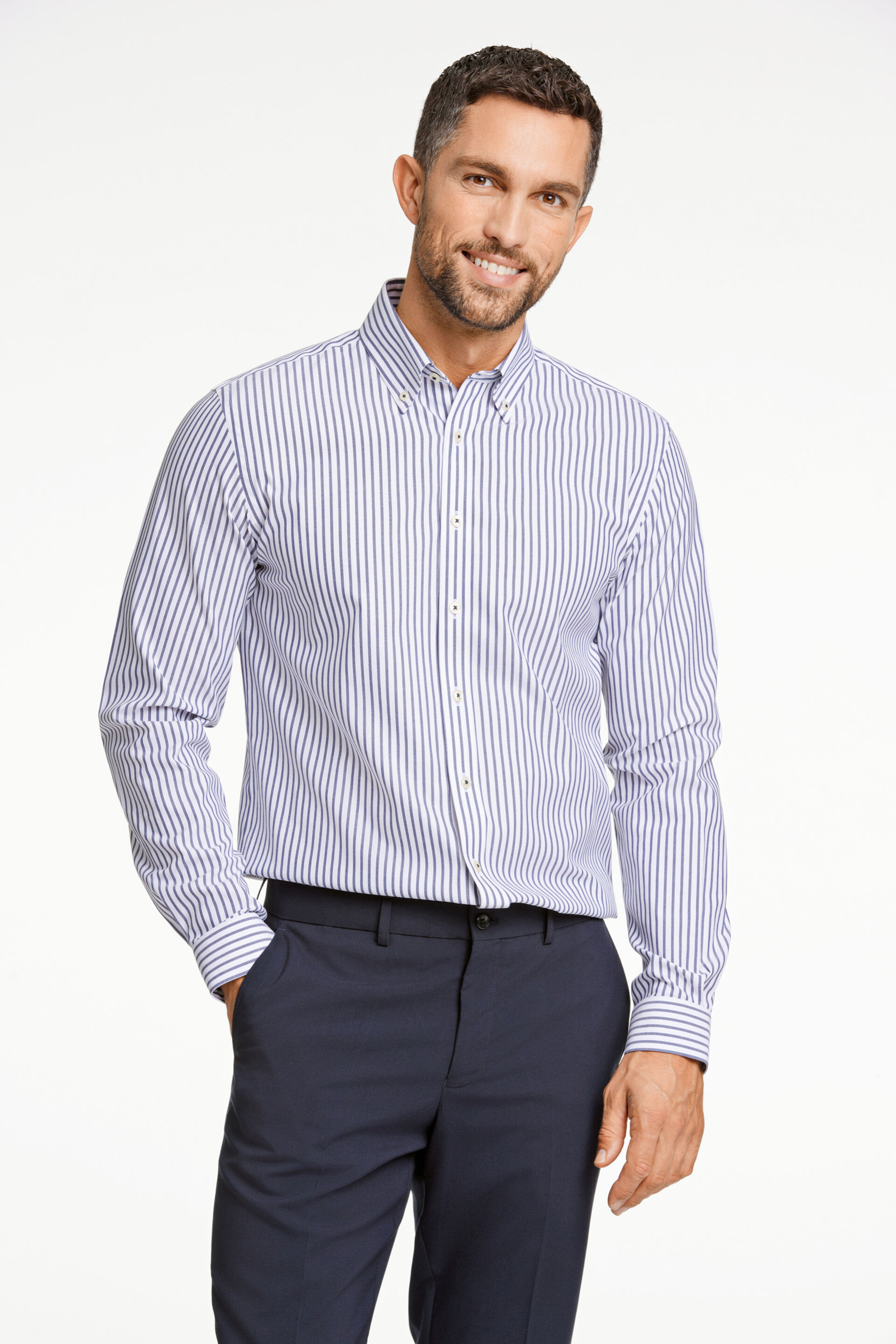 Business casual overhemd Business casual overhemd Blauw 30-242186