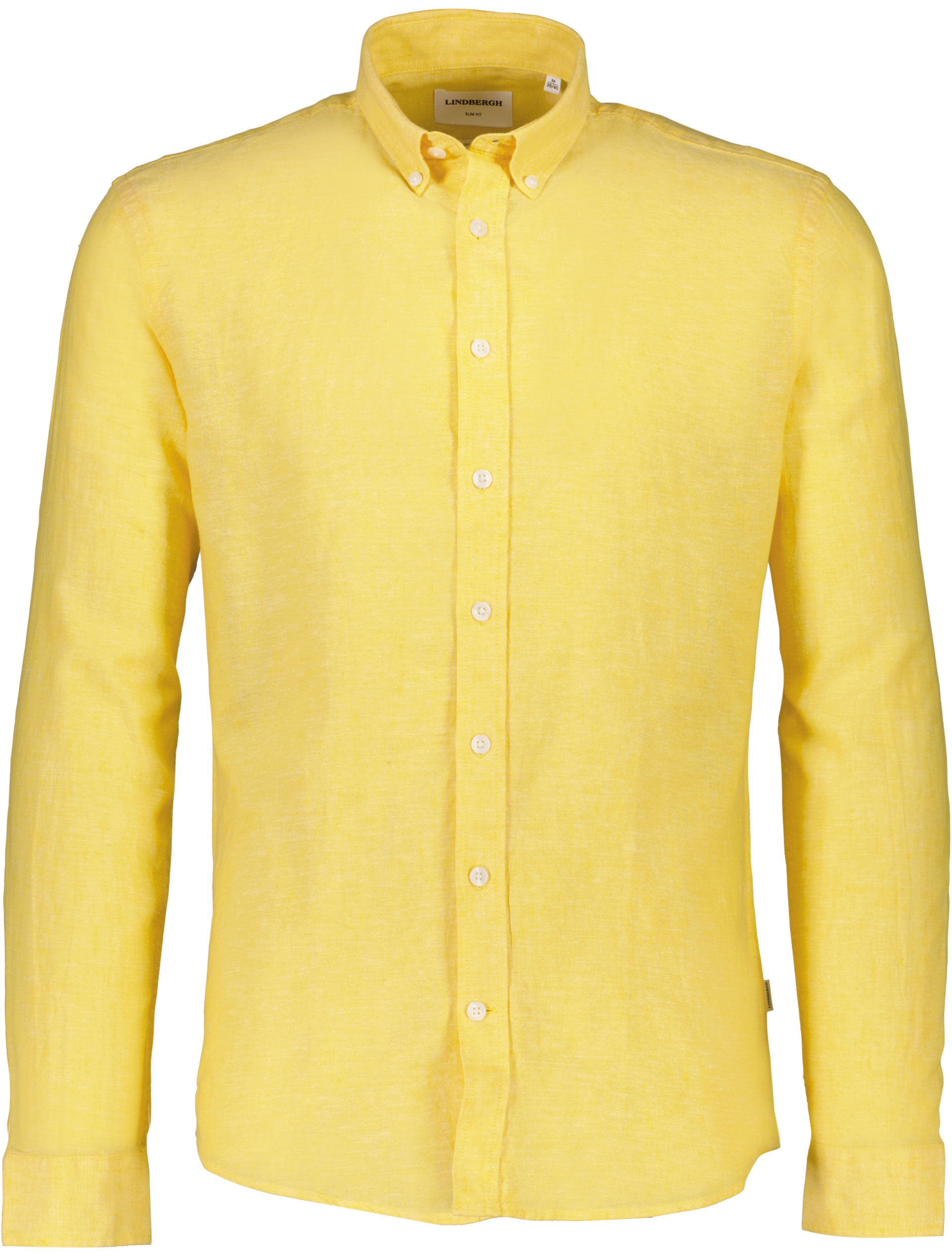 Lindbergh Linnen overhemd geel / mid yellow