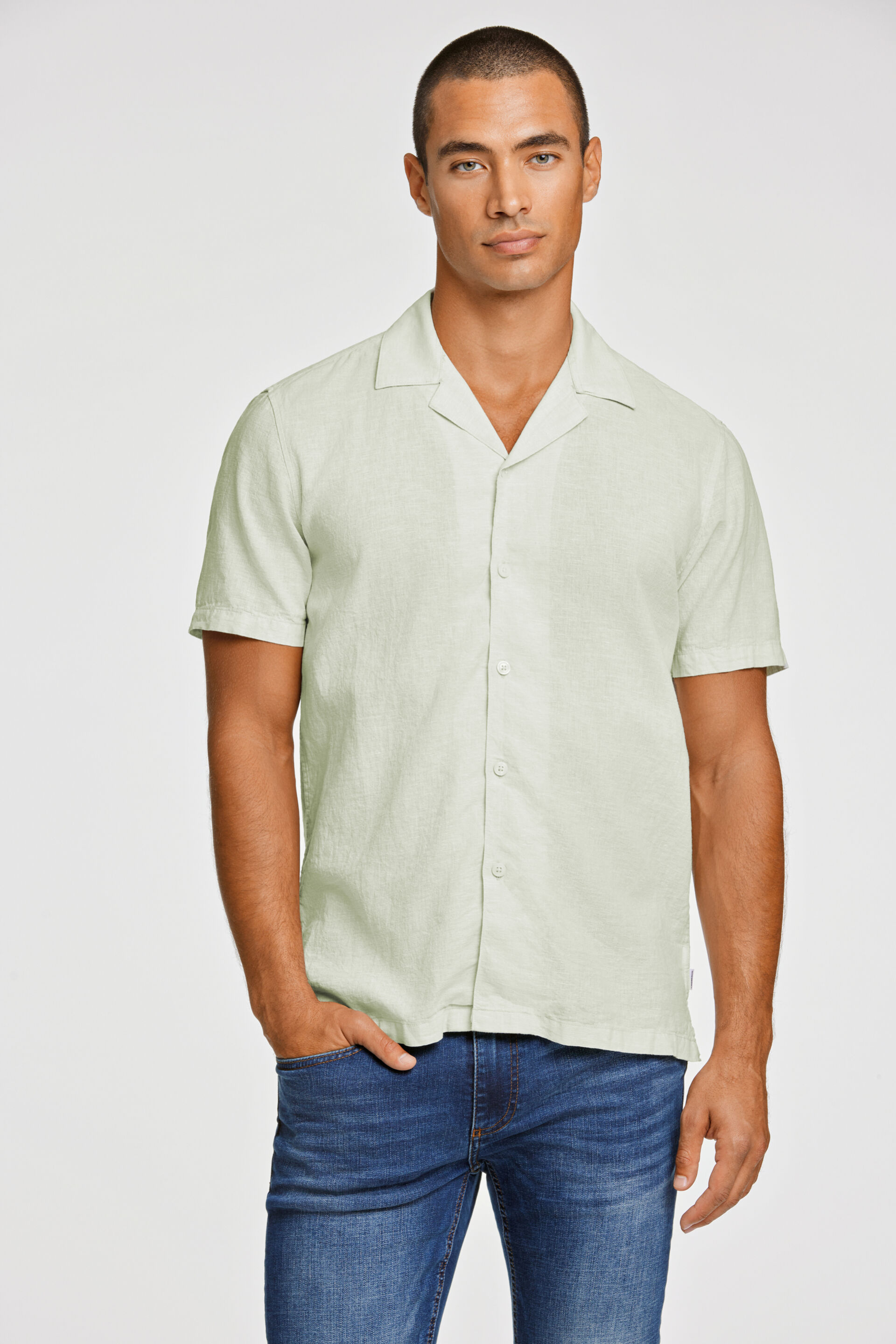 Linen shirt Linen shirt Green 30-203319