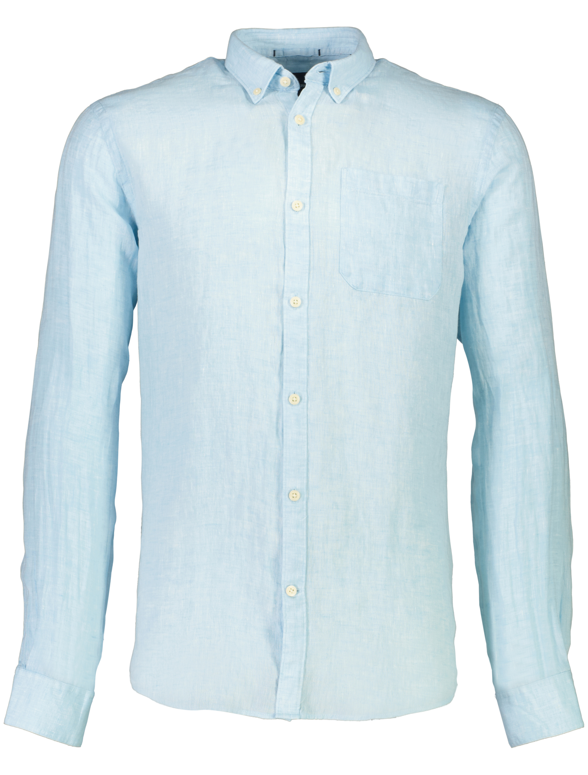 Lindbergh Linen shirt blue / lt turquoise mel