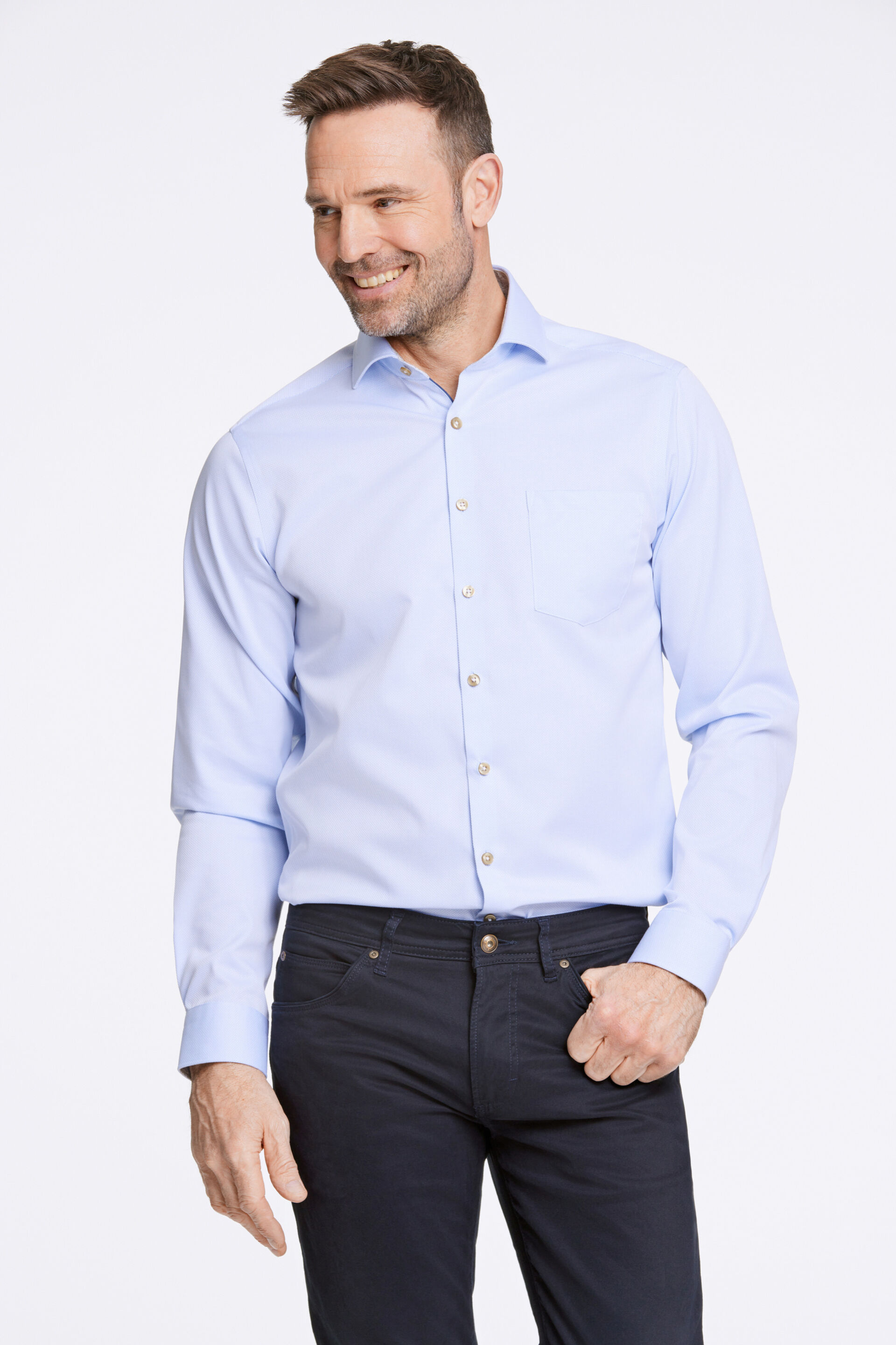 Morgan  Business casual skjorte Blå 75-290176