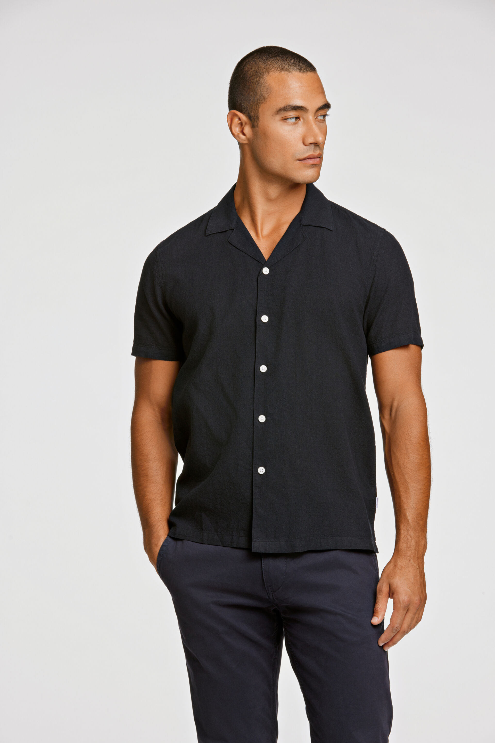 Linen shirt Linen shirt Black 30-203319