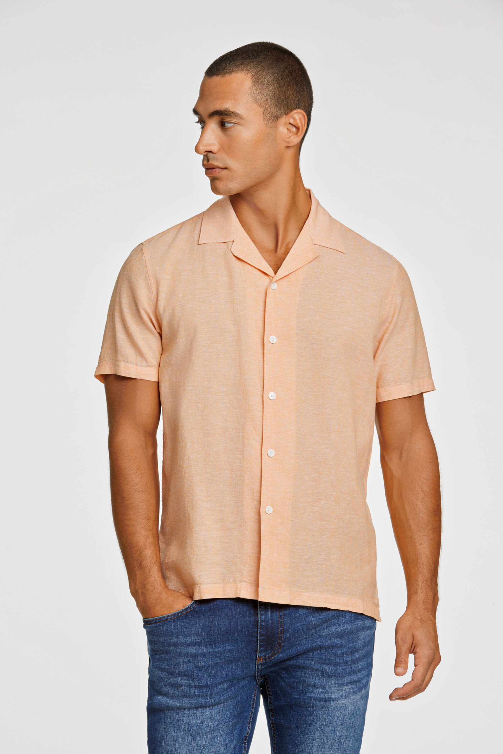 Linen shirt Linen shirt Orange 30-203319
