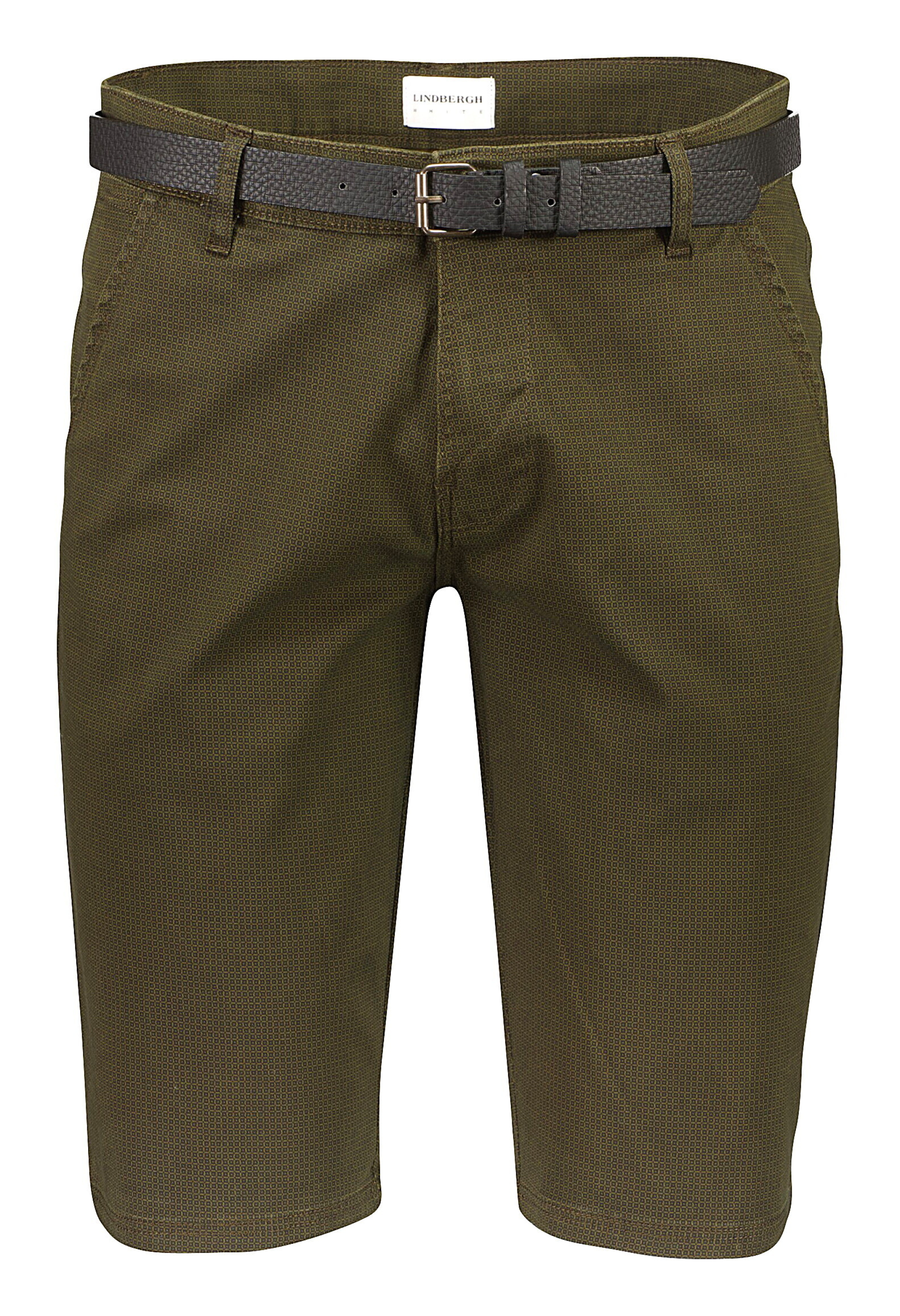 Lindbergh Chino shorts green / dk olive