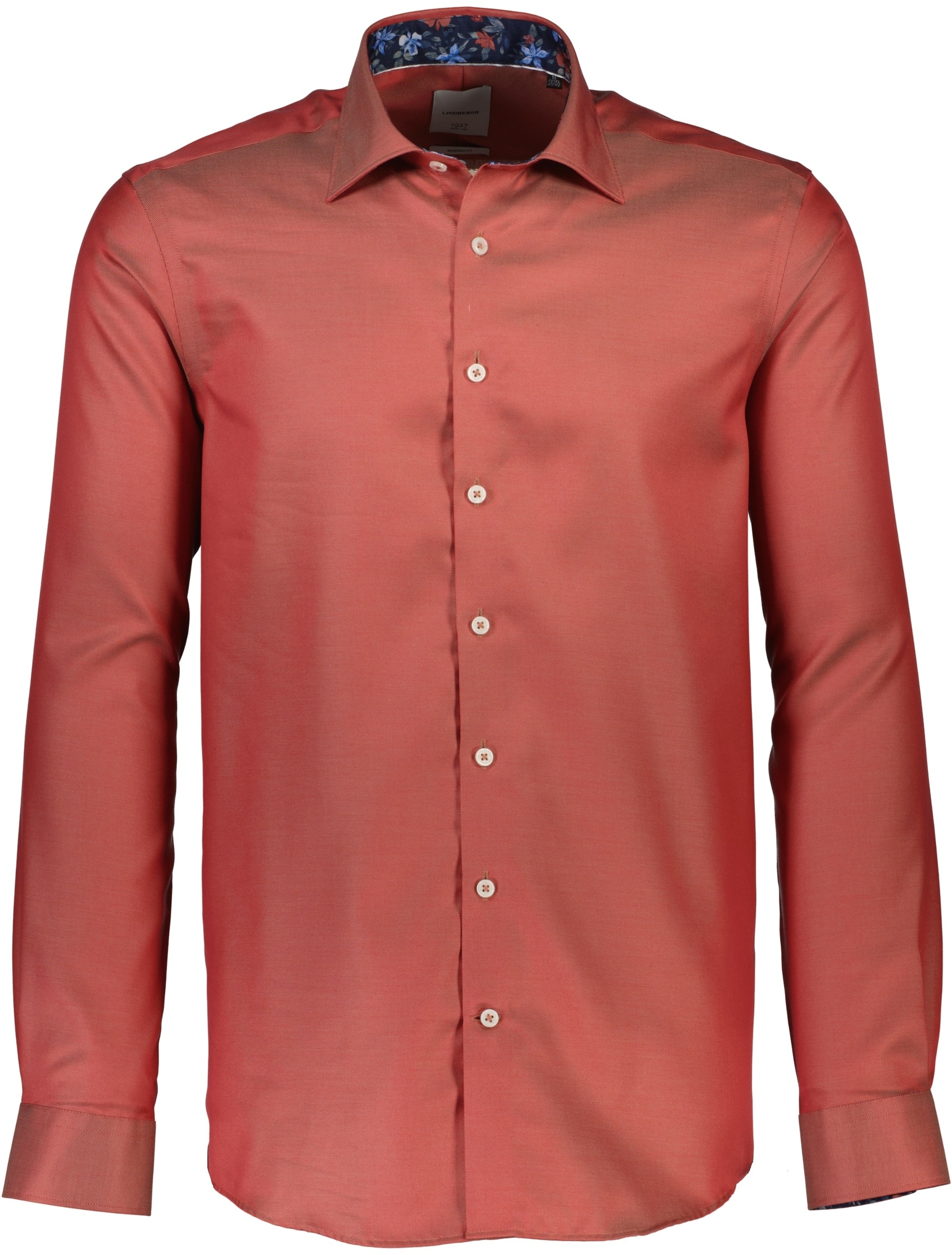 Lindbergh Business-Casual-Hemd rot / red mix