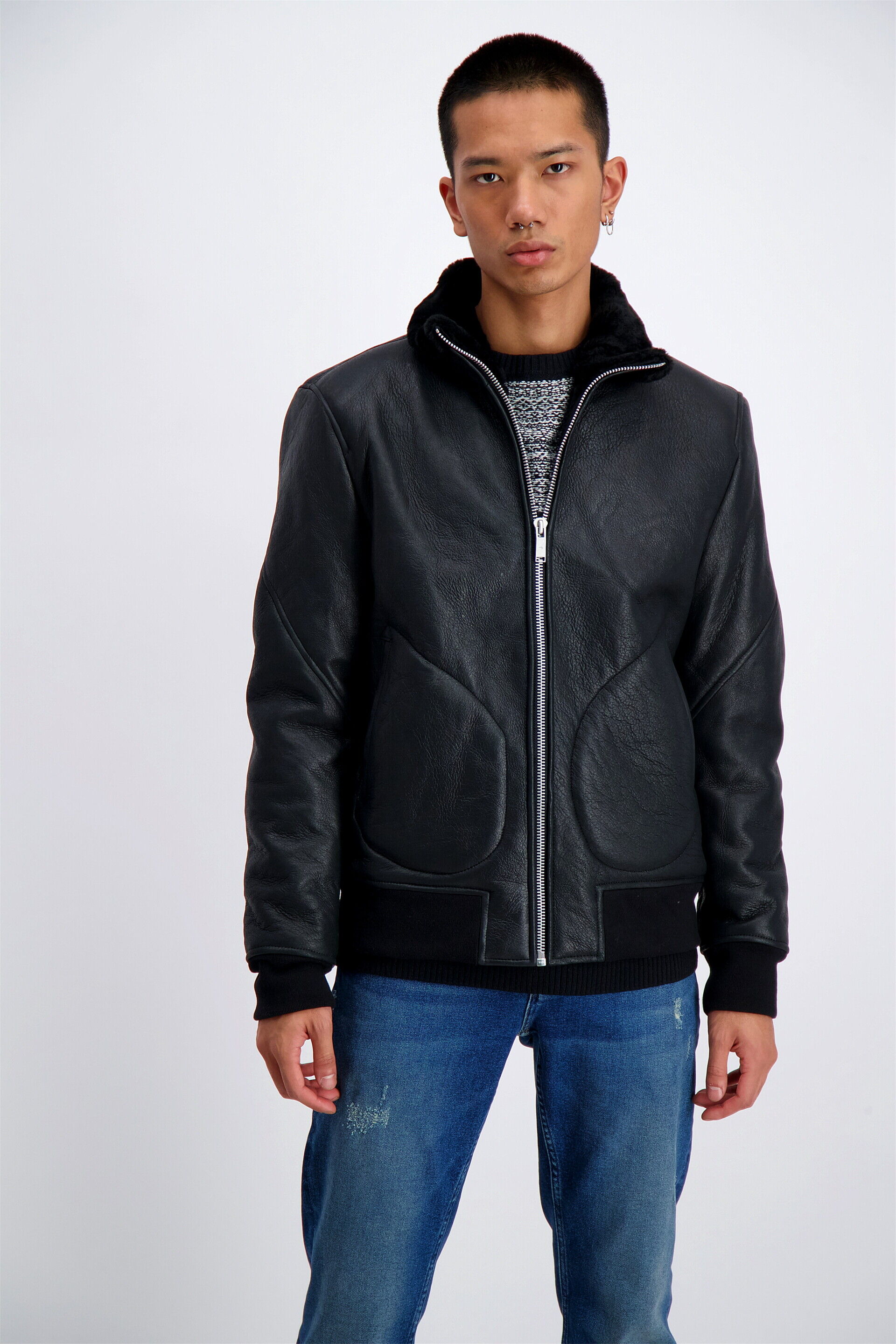 Leather jacket Leather jacket Black 60-155000