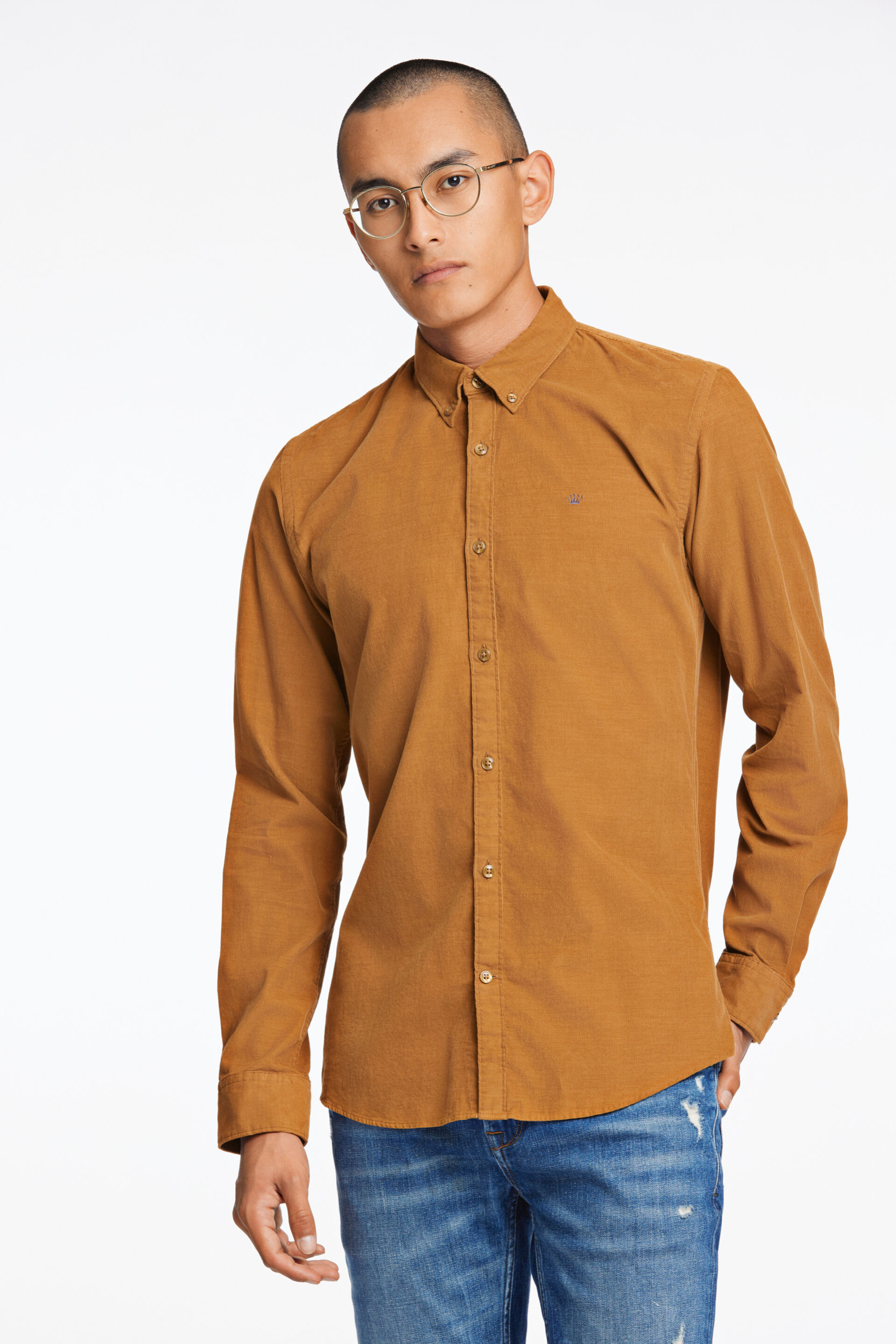 Junk de Luxe  Fløjlsskjorte Brun 60-205016