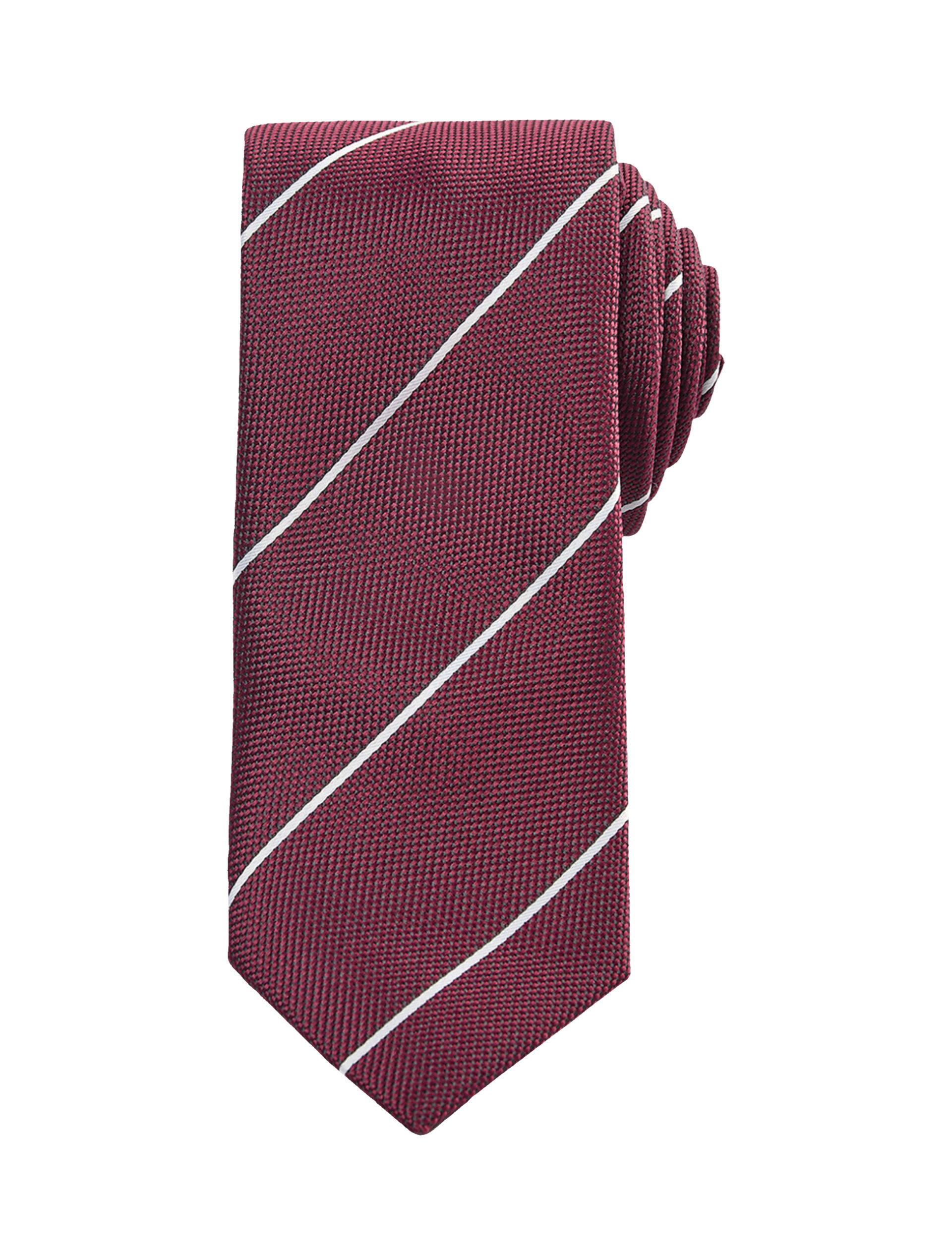 Rødt slips med hvide striber