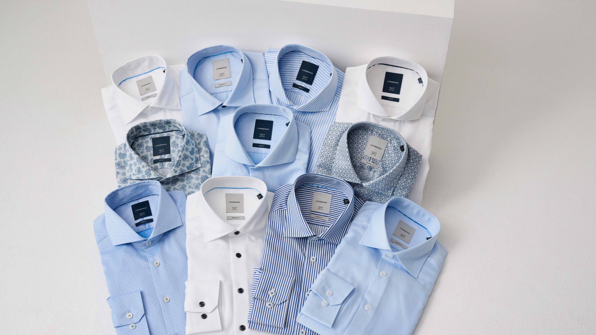 Lindbergh skjorter i hvid eller lyseblå
