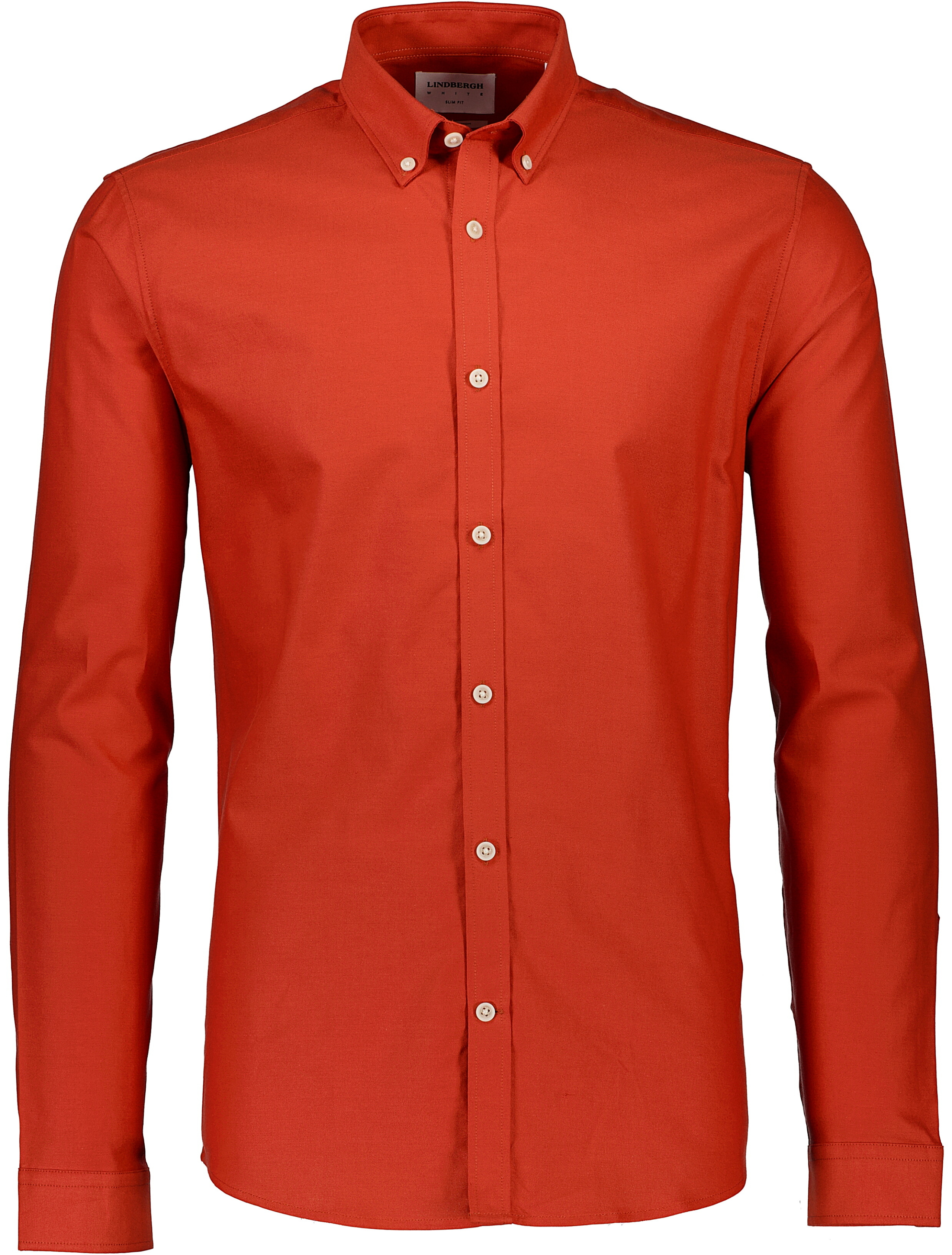 Lindbergh Oxford skjorte rød / burnt red mix