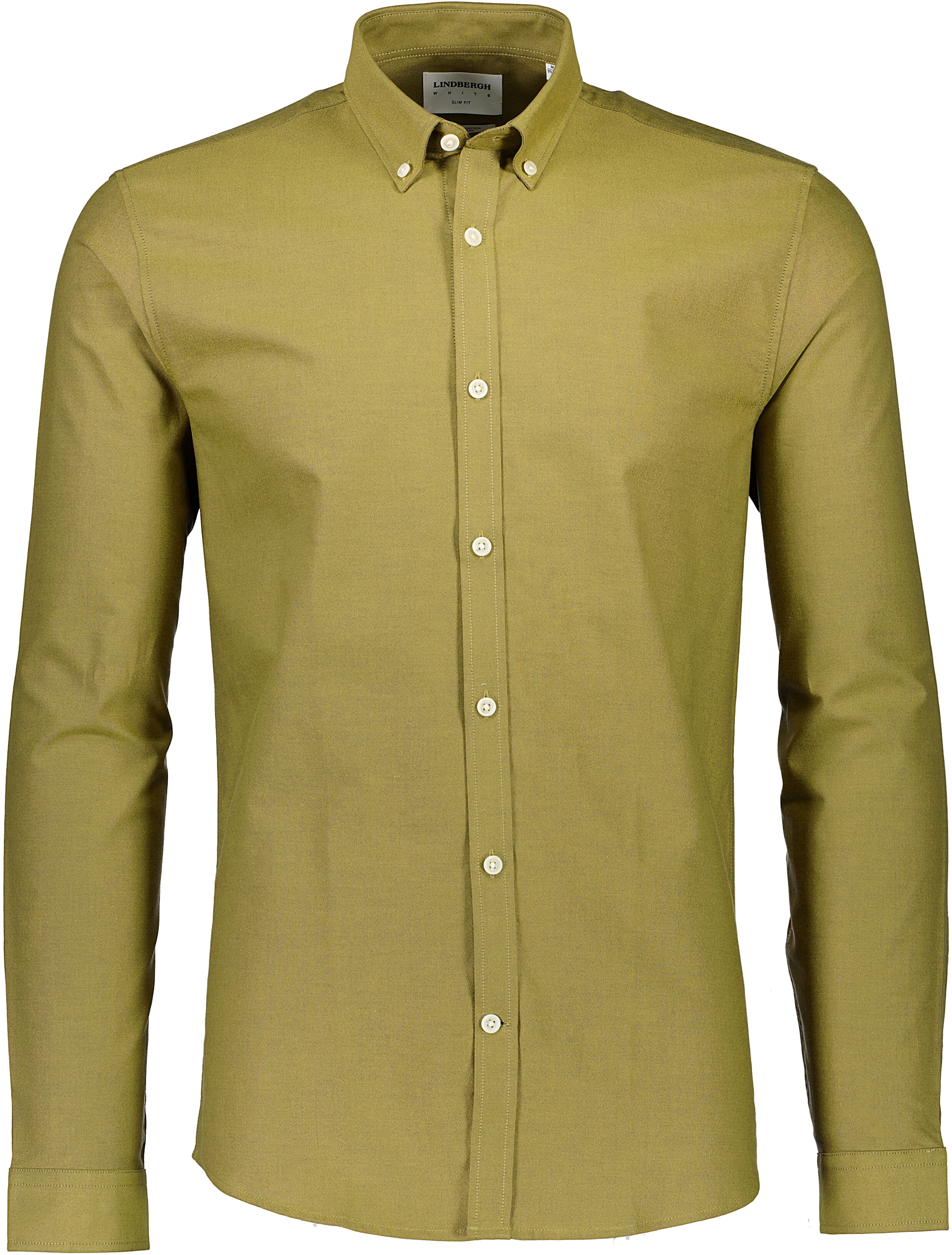 Lindbergh Oxfordskjorta brun / dk olive mix