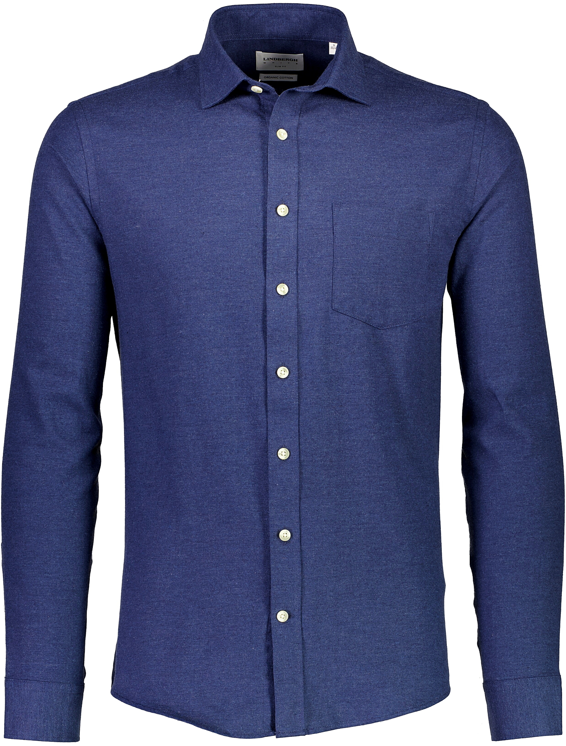 Lindbergh Flannel shirt blue / navy mel