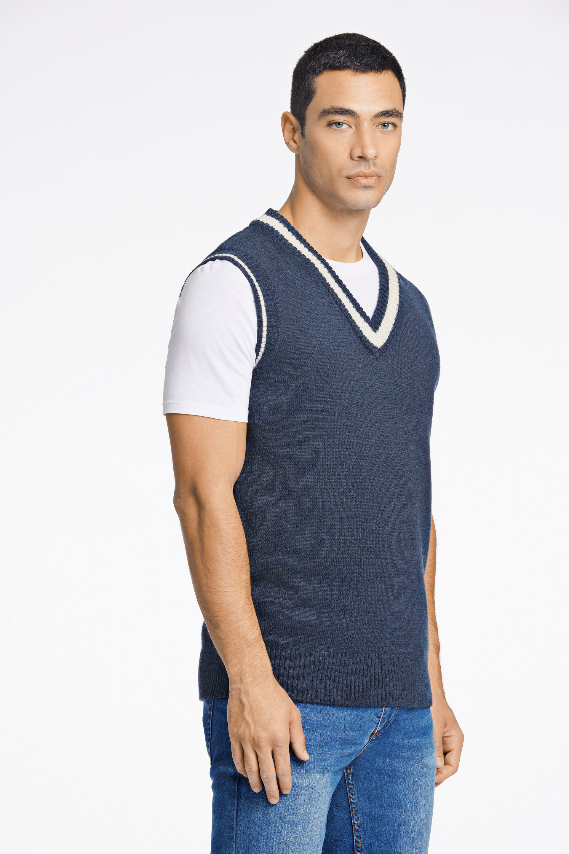 Knitted vest Knitted vest Blue 30-800199A