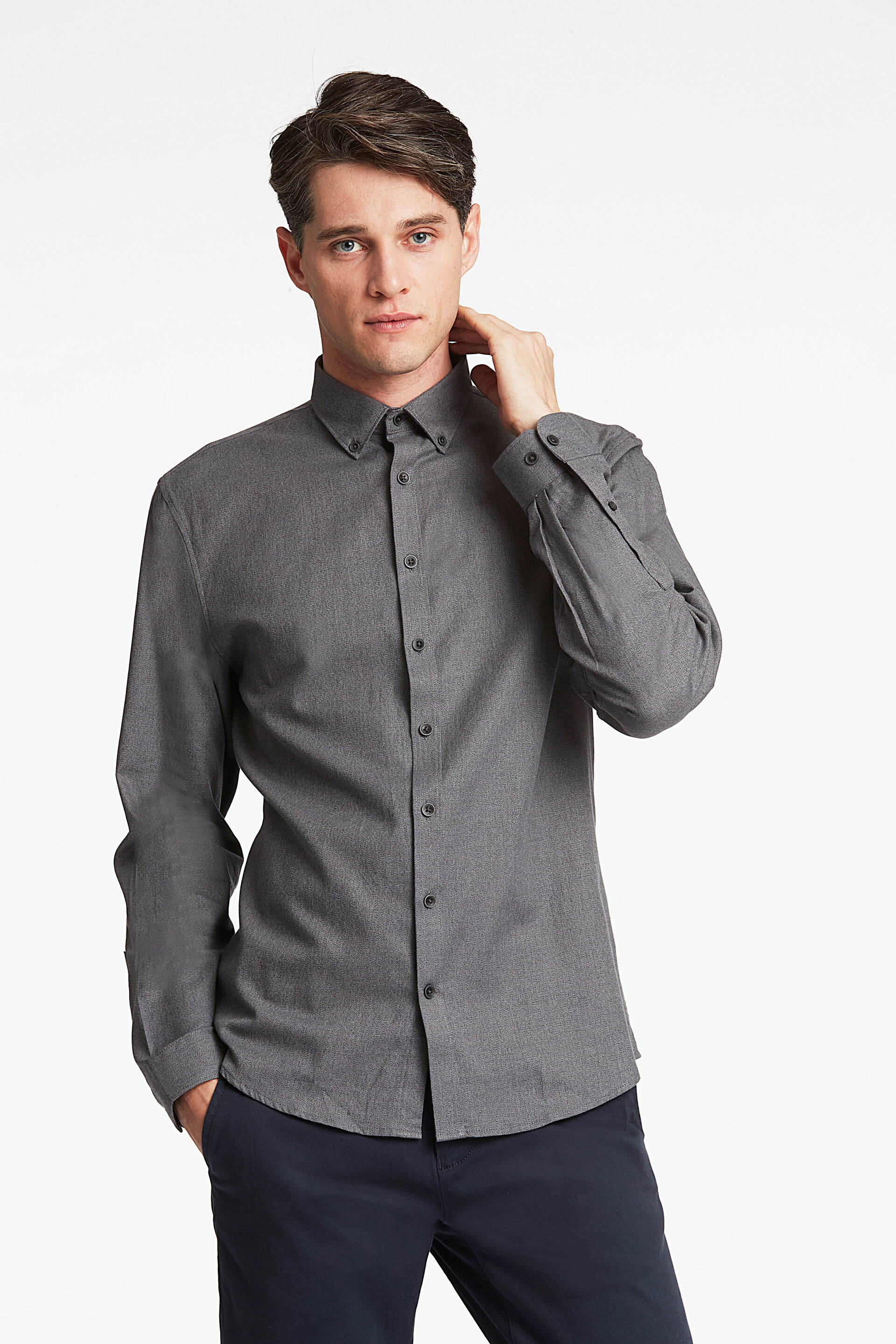 Business casual shirt Business casual shirt Grey 30-21064