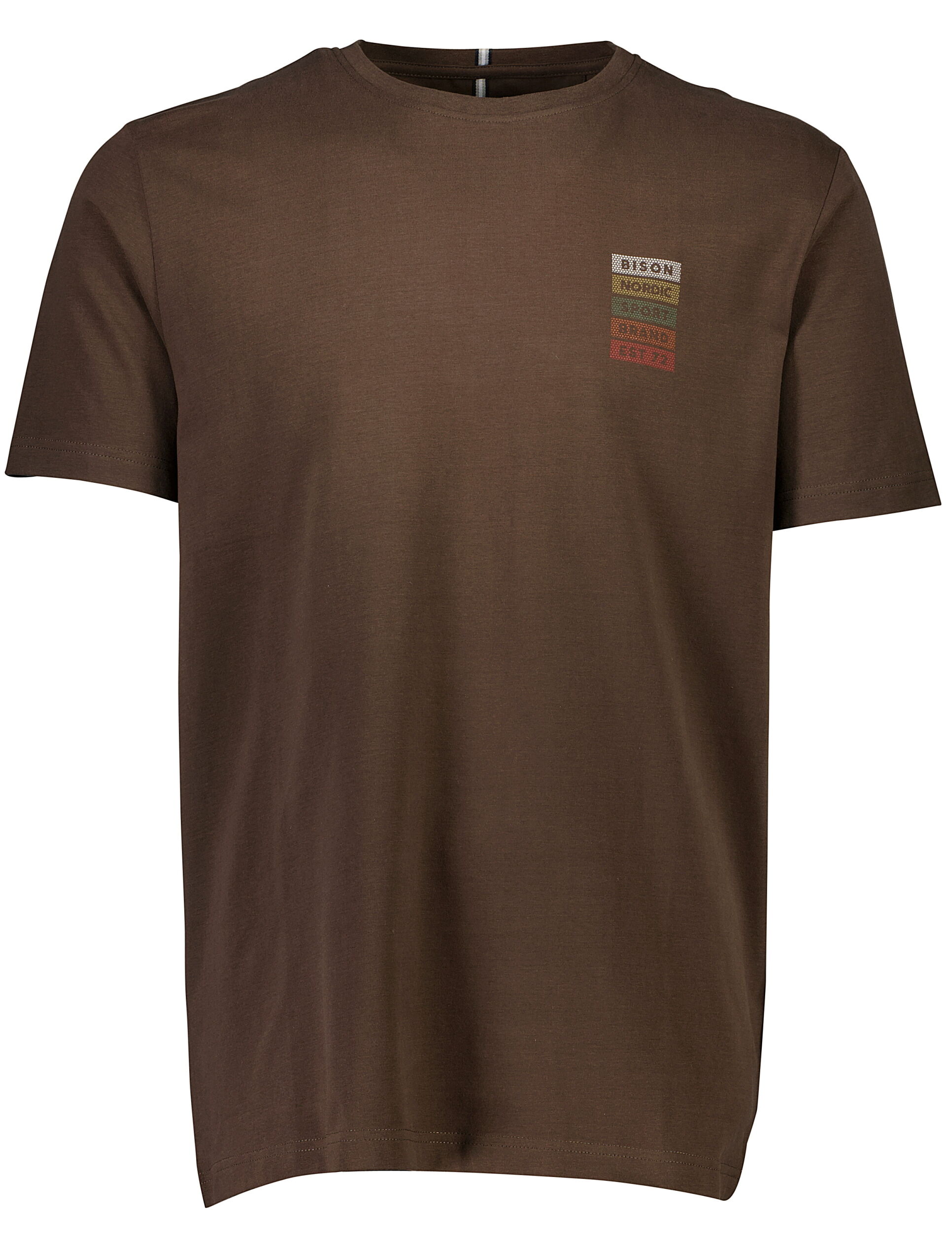 Bison  T-shirt Brun 80-400102PLUS