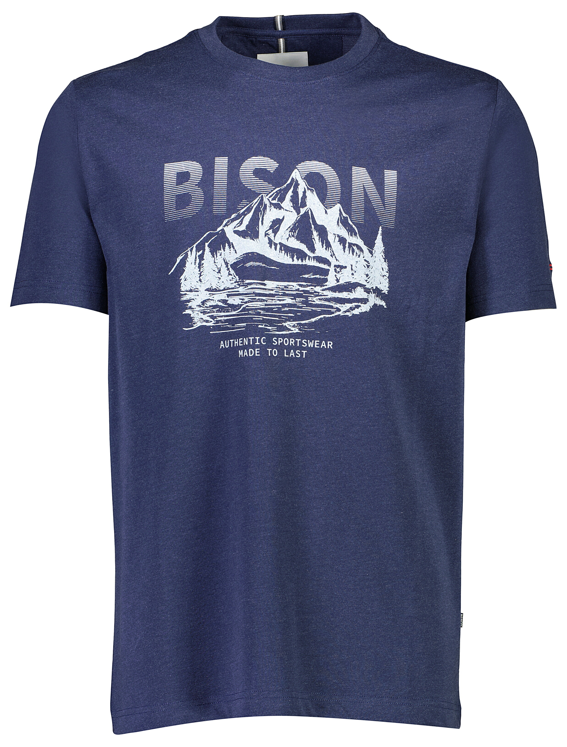 Bison T-shirt blå / navy mel