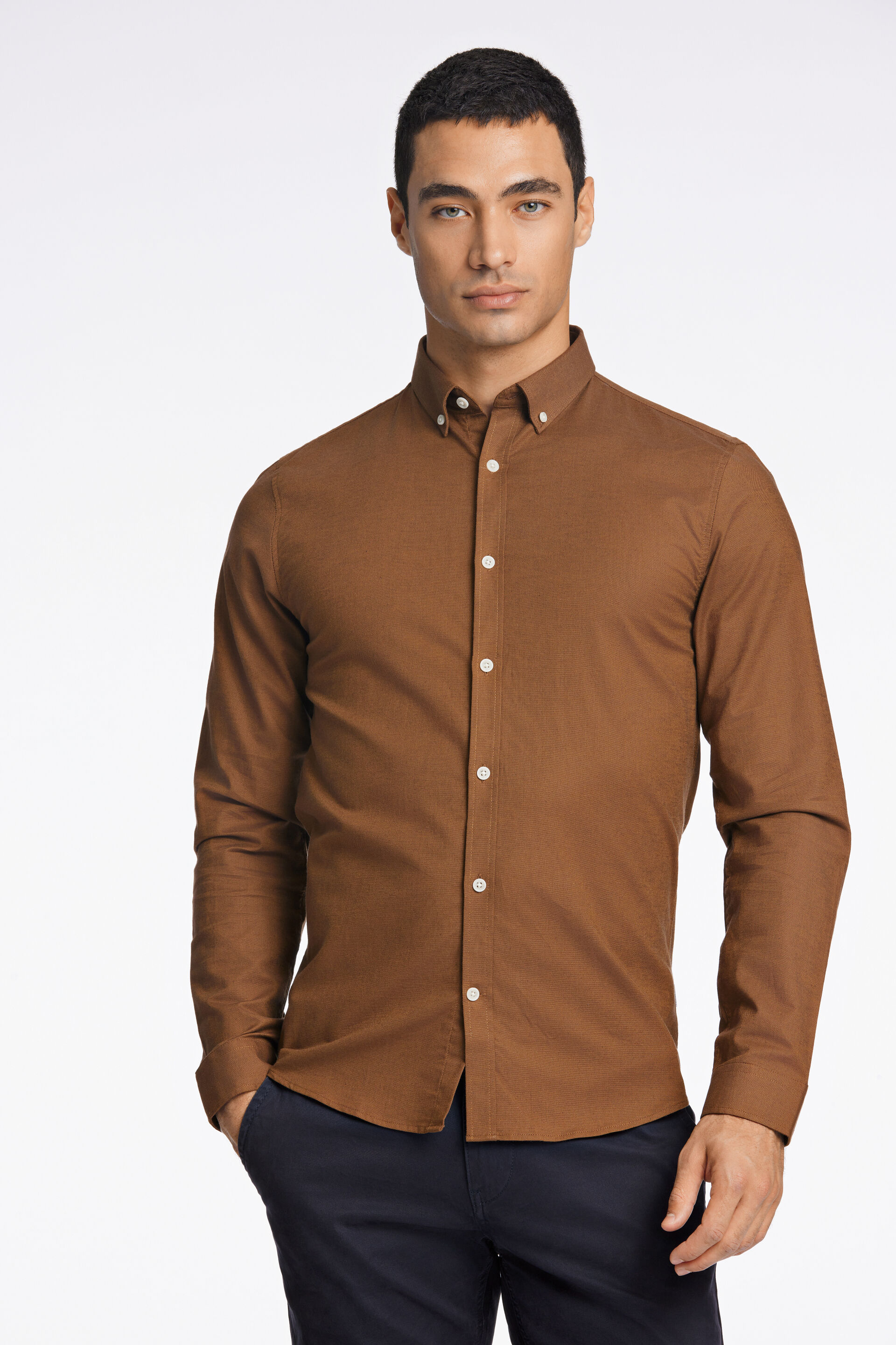 Oxford shirt Oxford shirt Brown 30-203174
