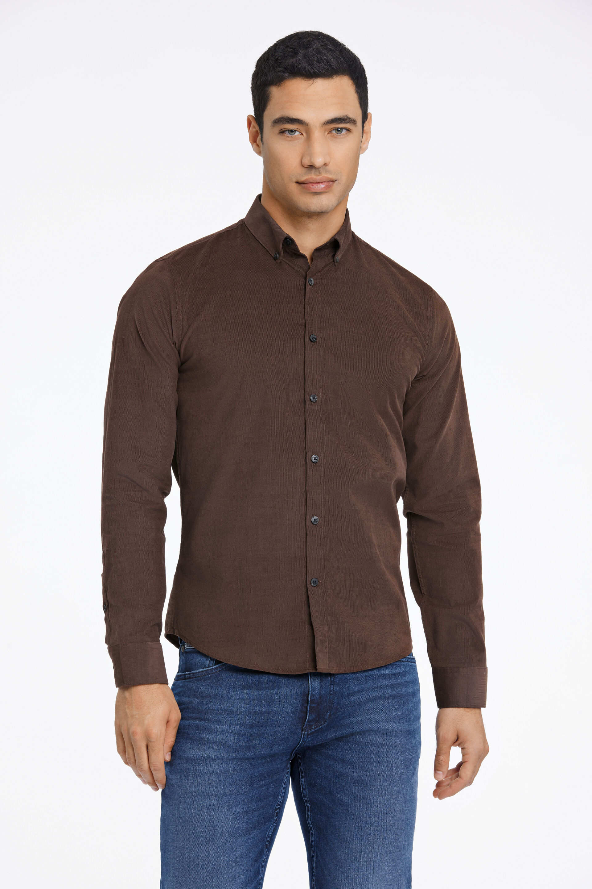 Fløjlsskjorte Fløjlsskjorte Brun 30-203248