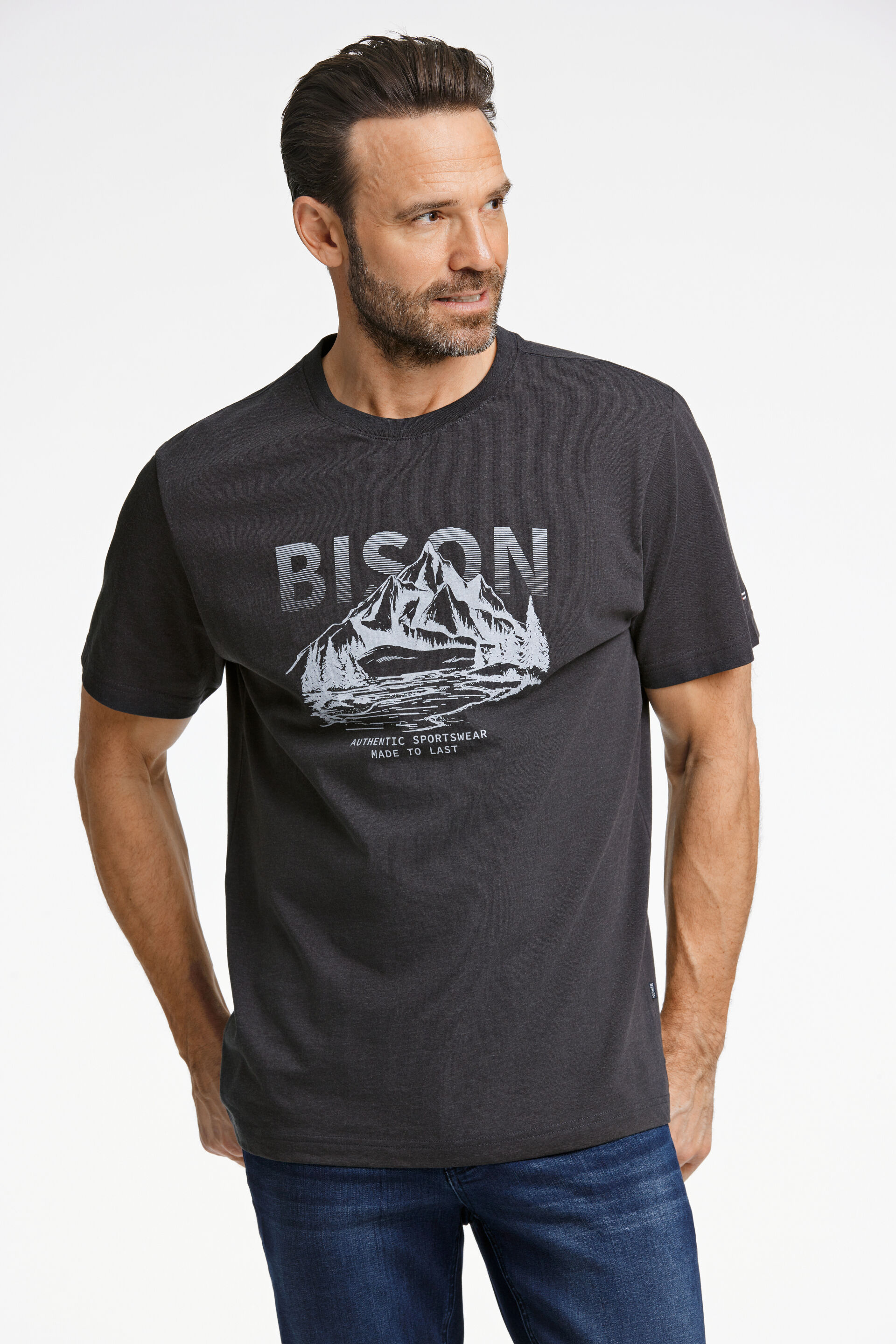 Bison  T-shirt Grå 80-400103