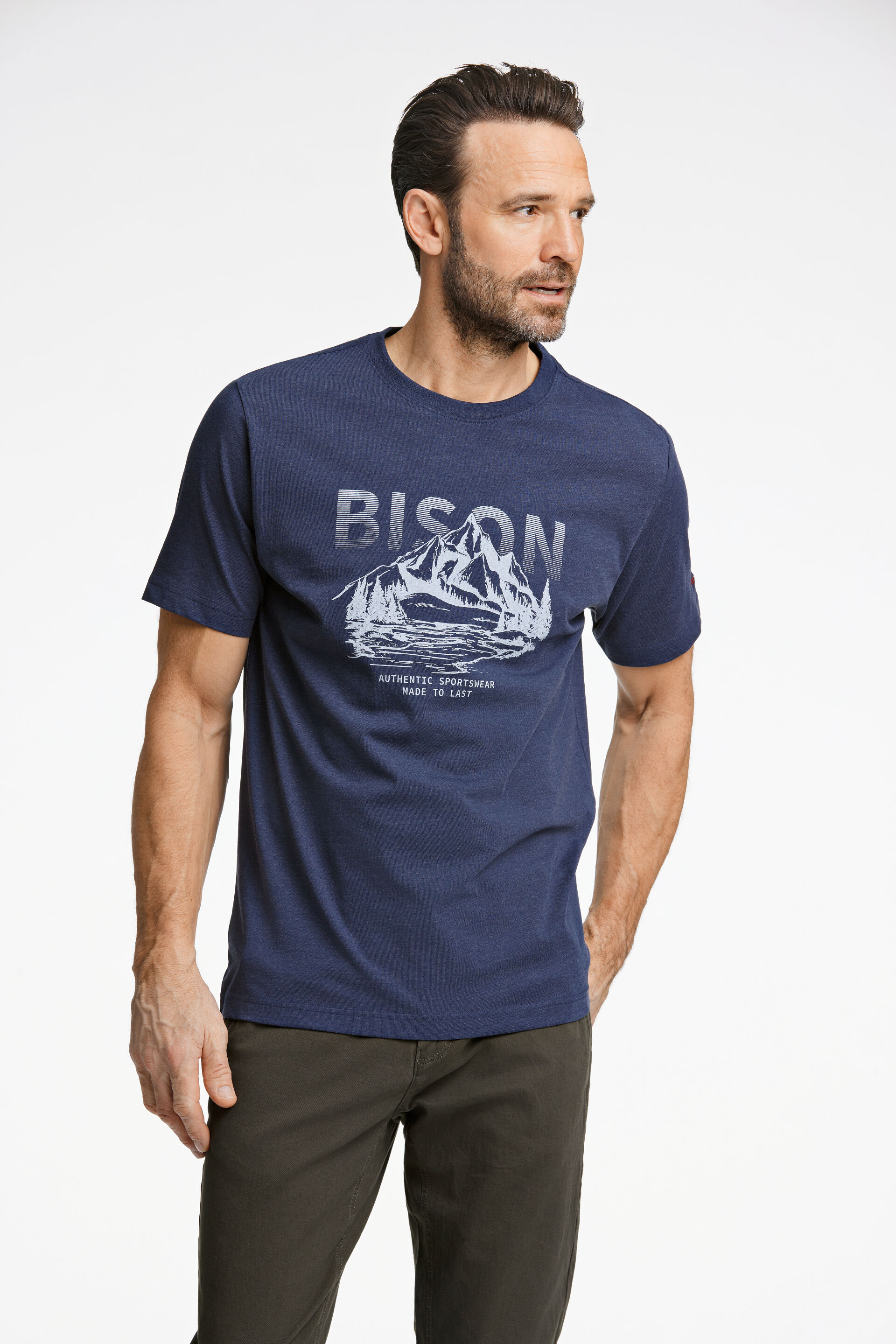Bison  T-shirt Blå 80-400103