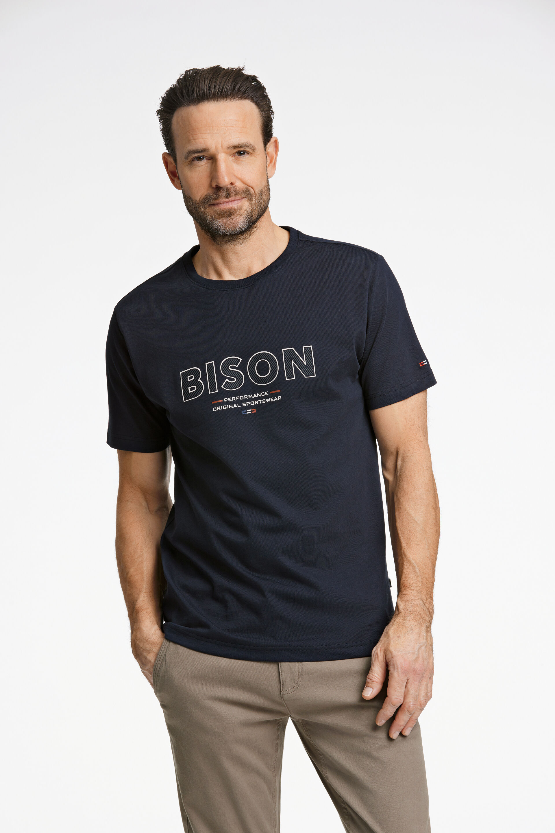 Bison  T-shirt Blå 80-400107
