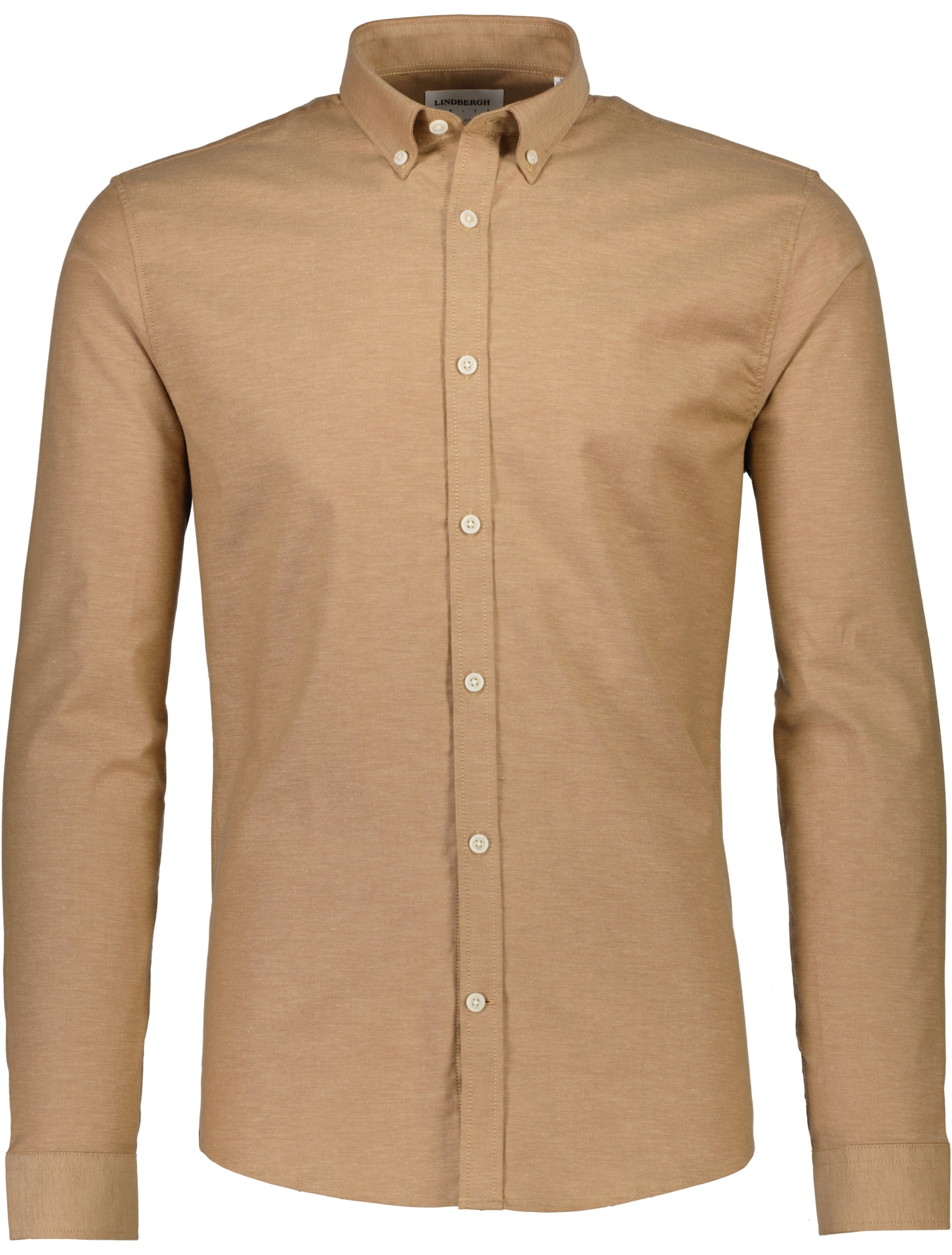 Lindbergh Oxford shirt brown / lt brown mix