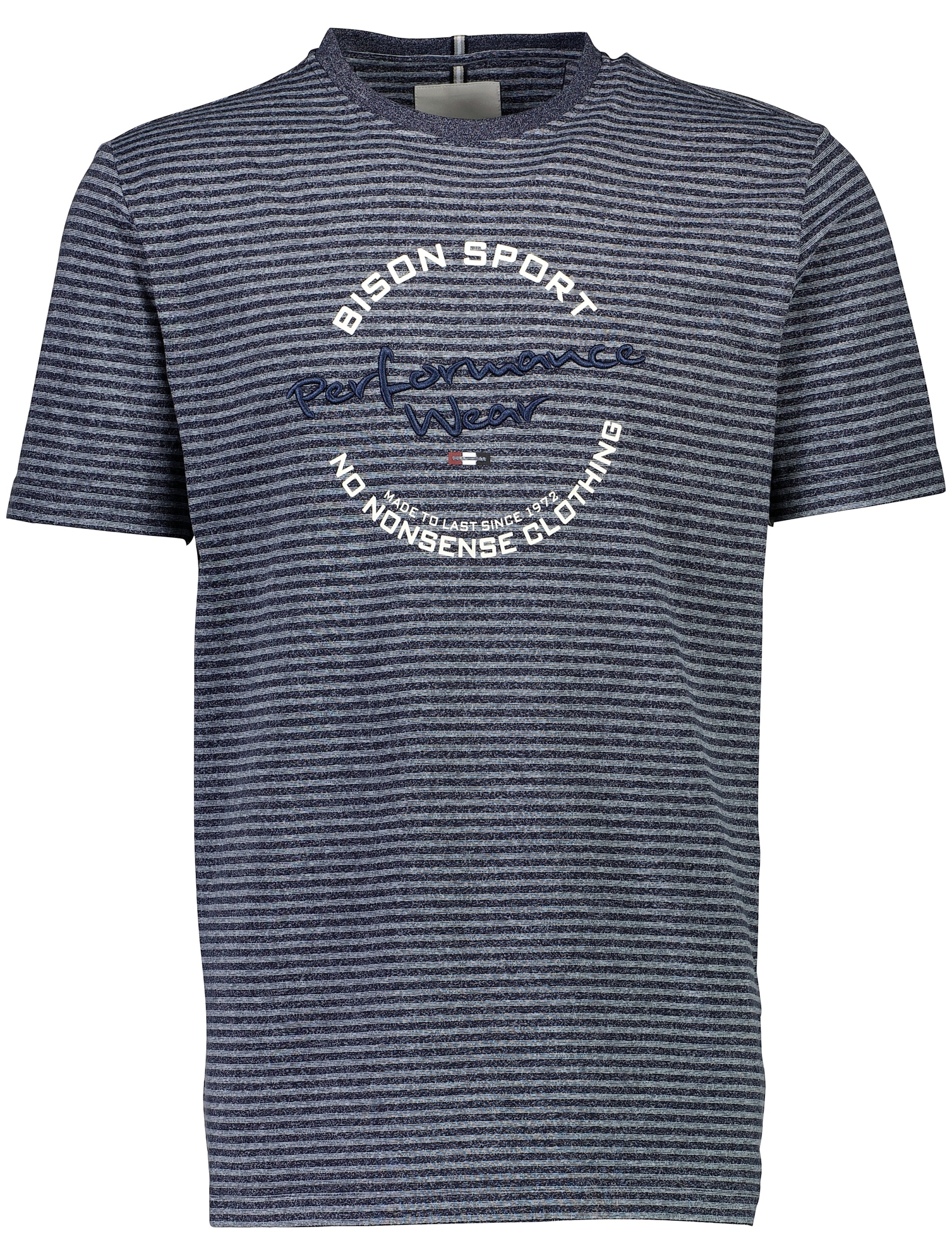 Bison T-shirt blå / navy mel