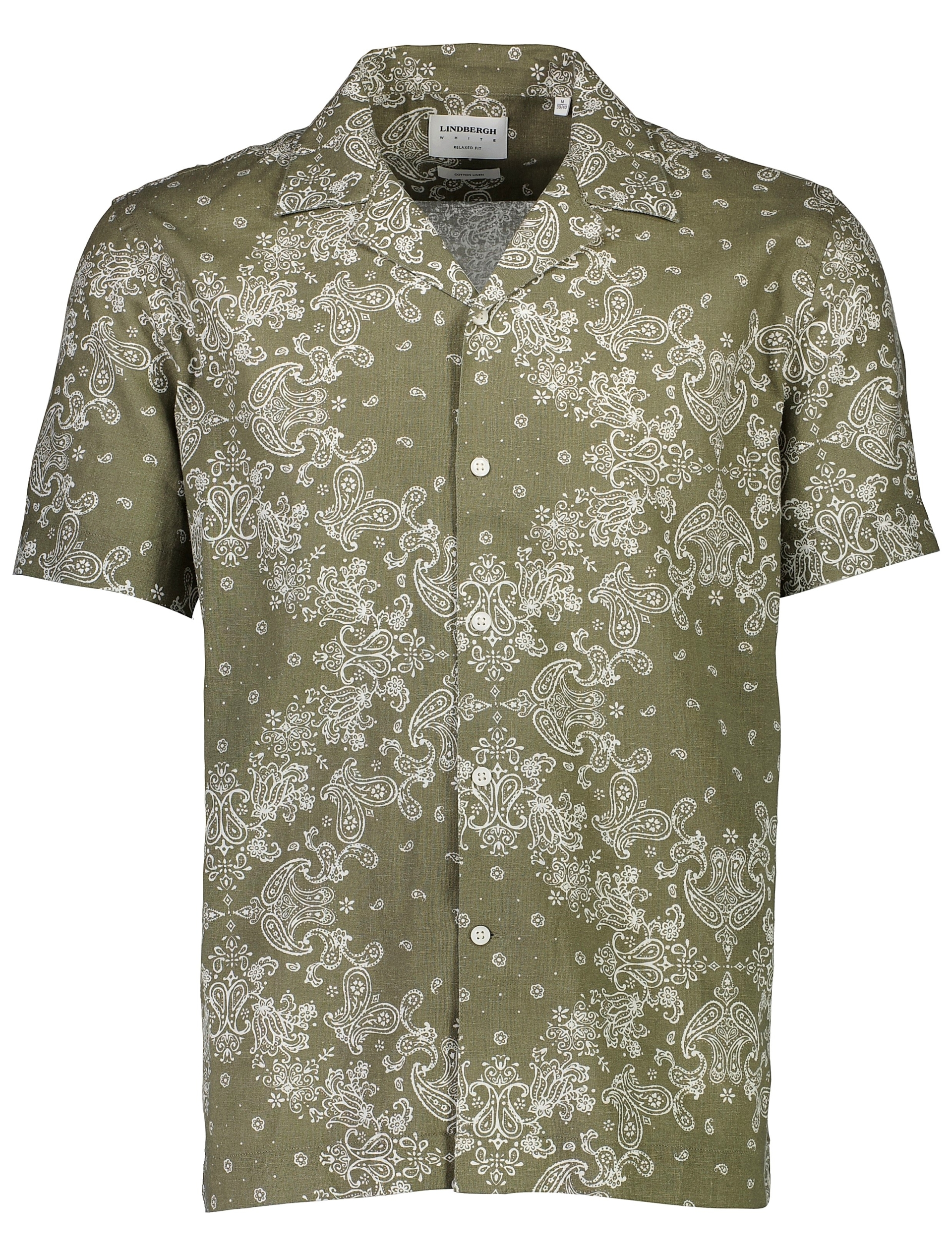 Lindbergh Linen shirt green / lt army