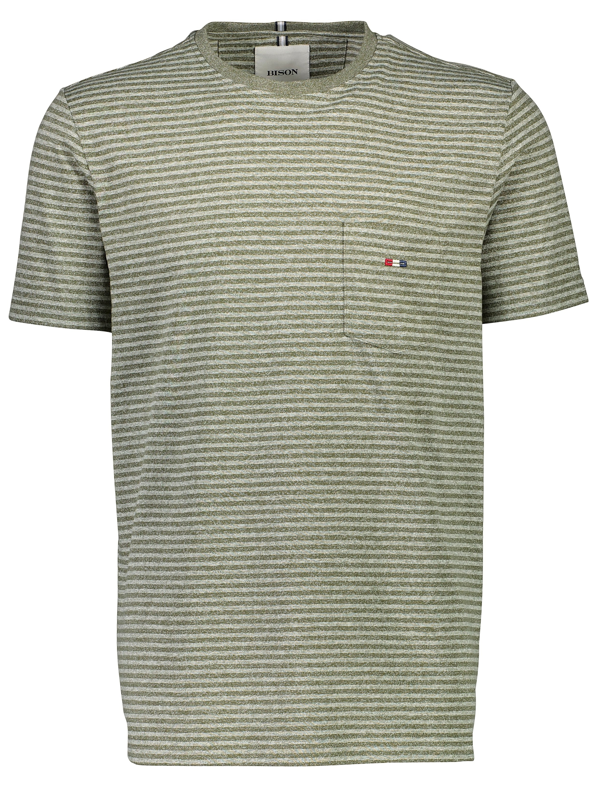 Bison T-shirt grøn / army mel