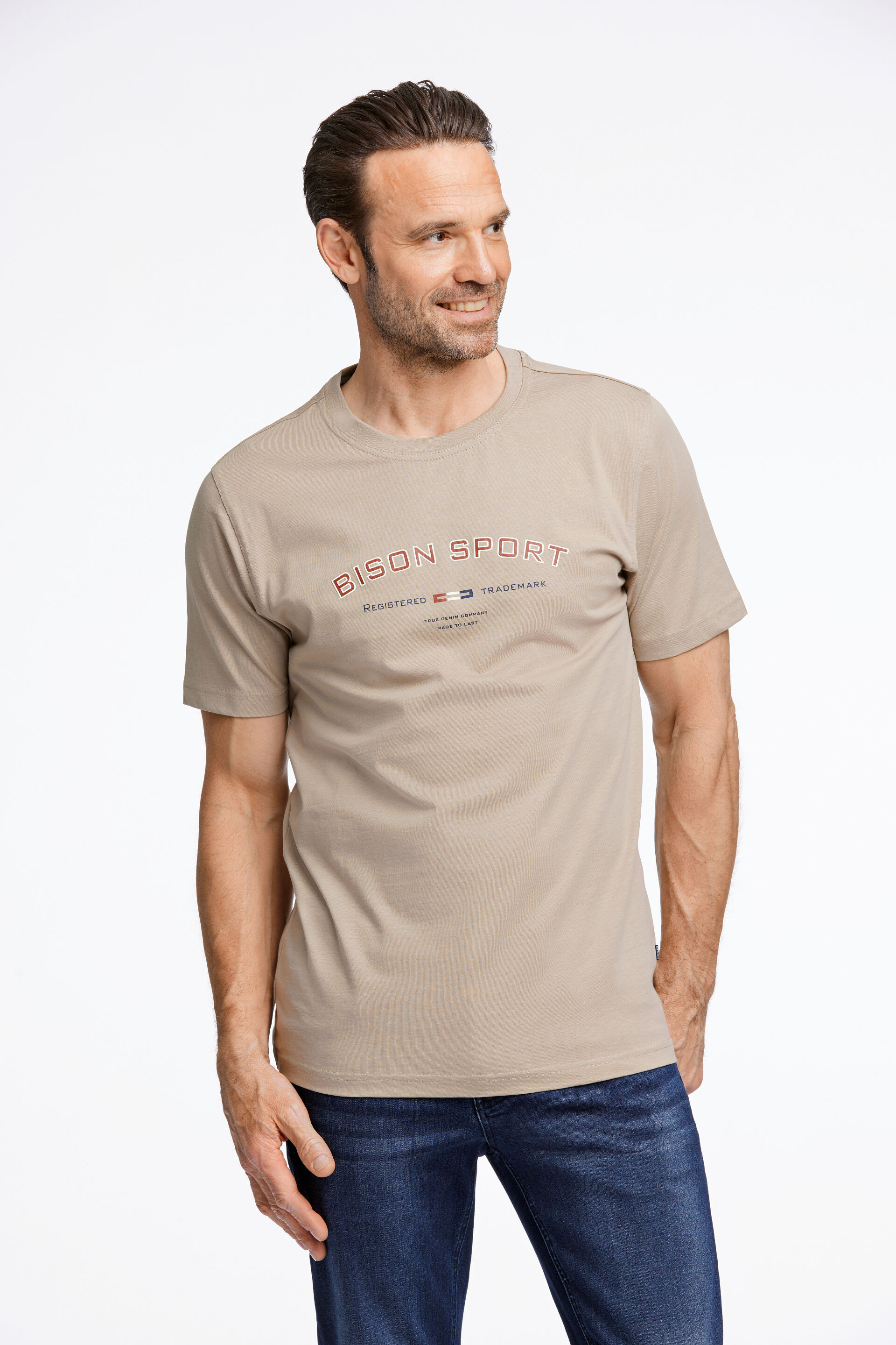 Bison  T-shirt Sand 80-400100