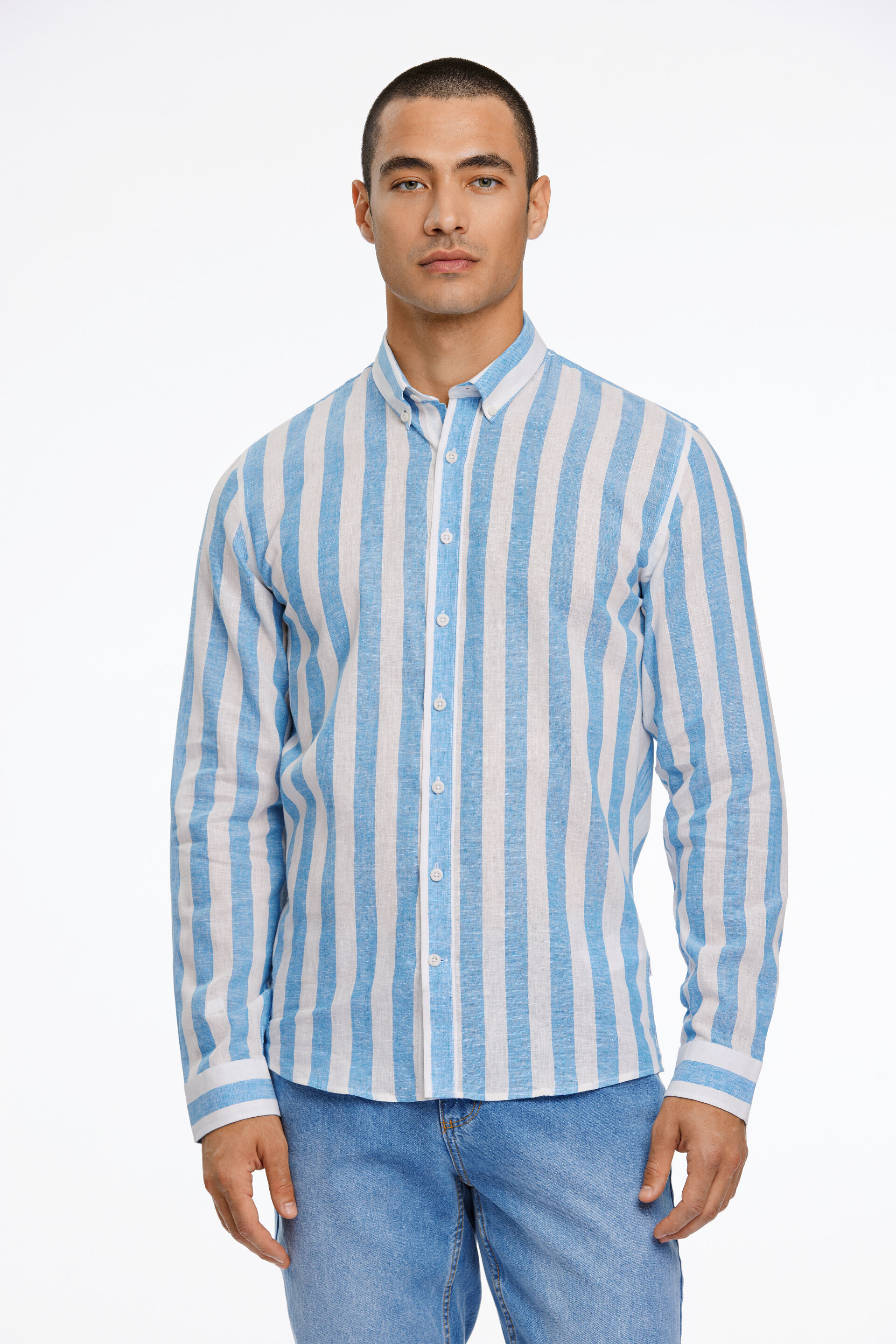 Linen shirt Linen shirt Blue 30-203448
