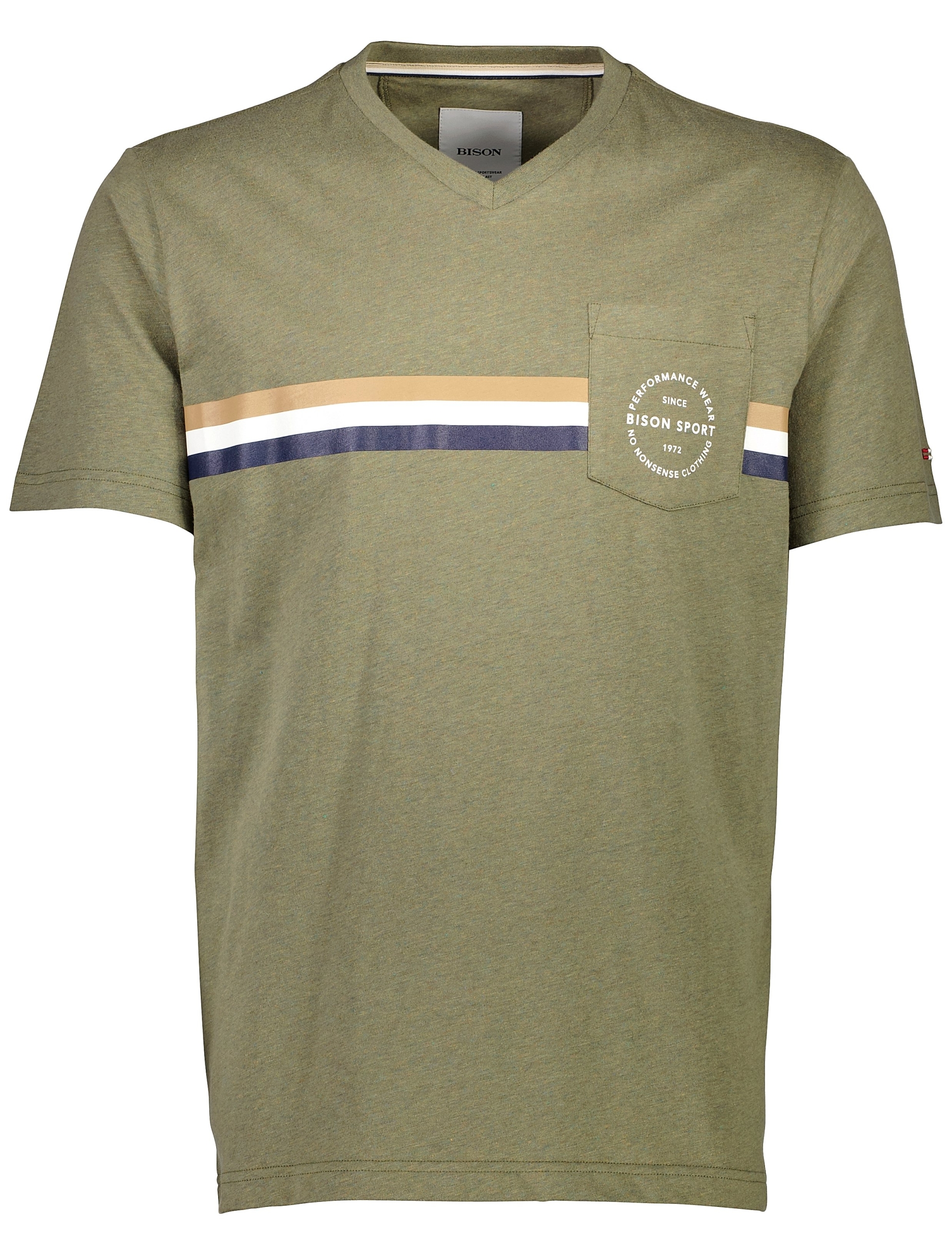 Bison T-shirt grön / army mel