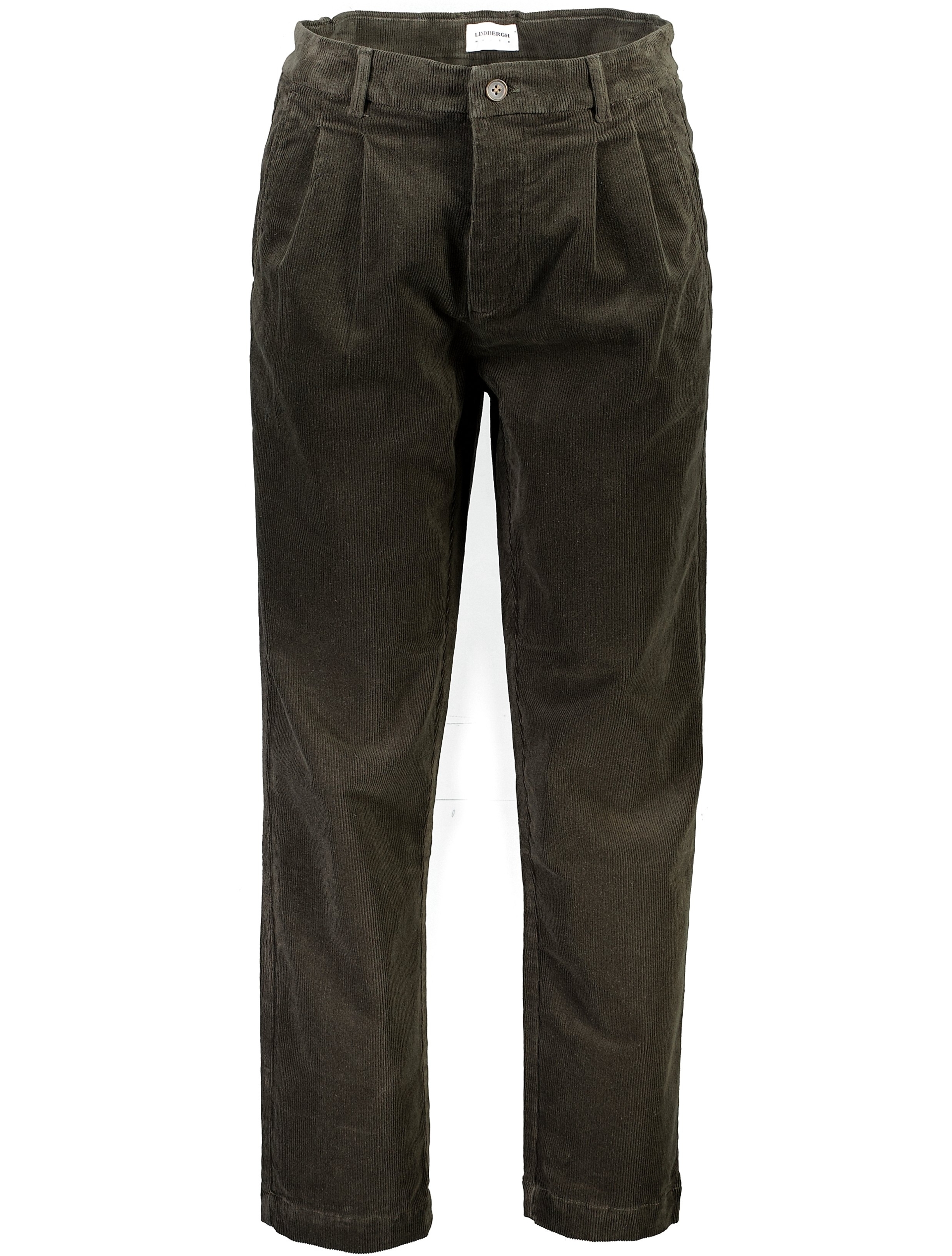 Lindbergh Corduroy trousers green / dk army